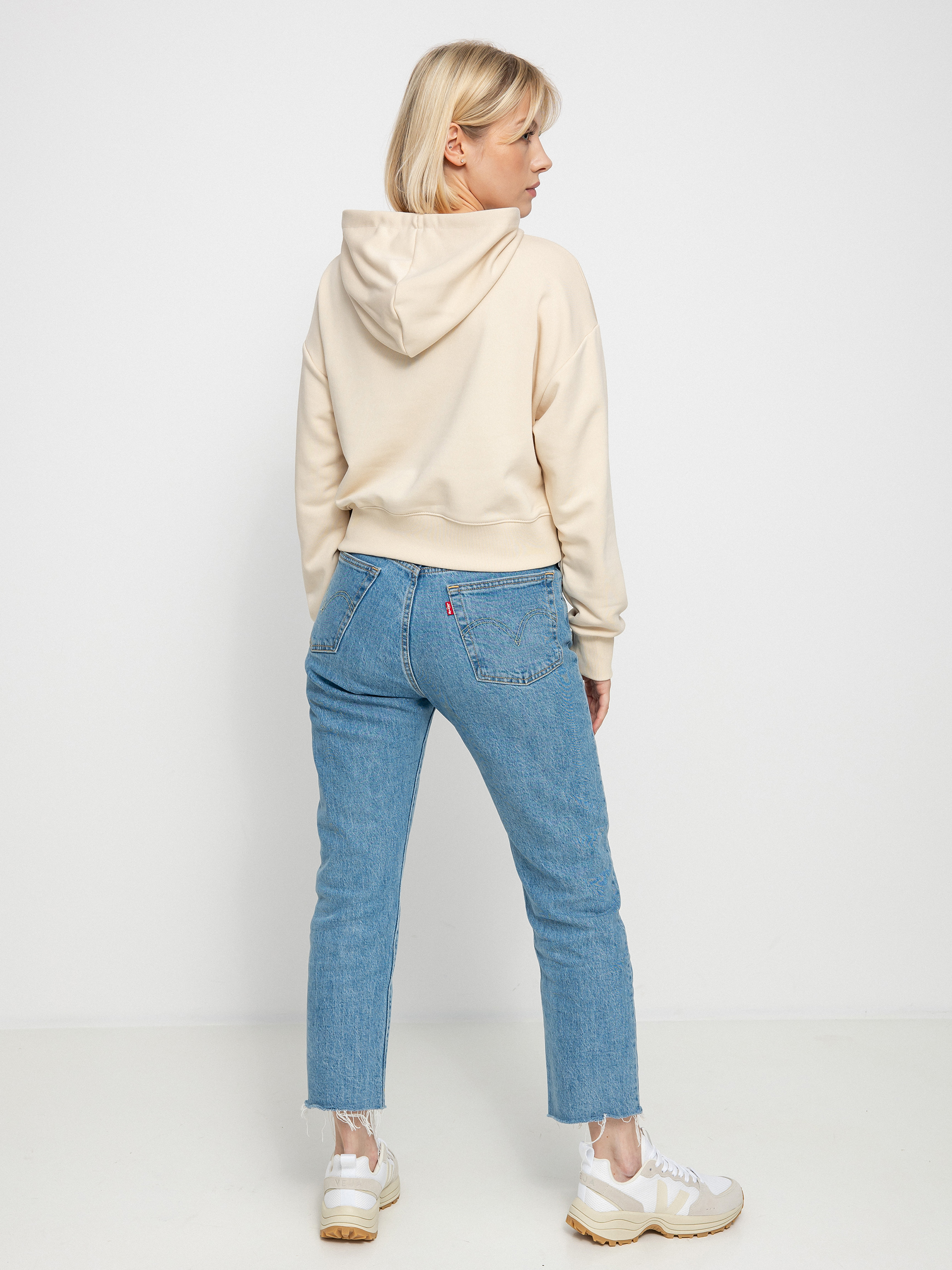 Mikina s kapucňou New Balance Essentials Celebrate HD Wmn (beige)