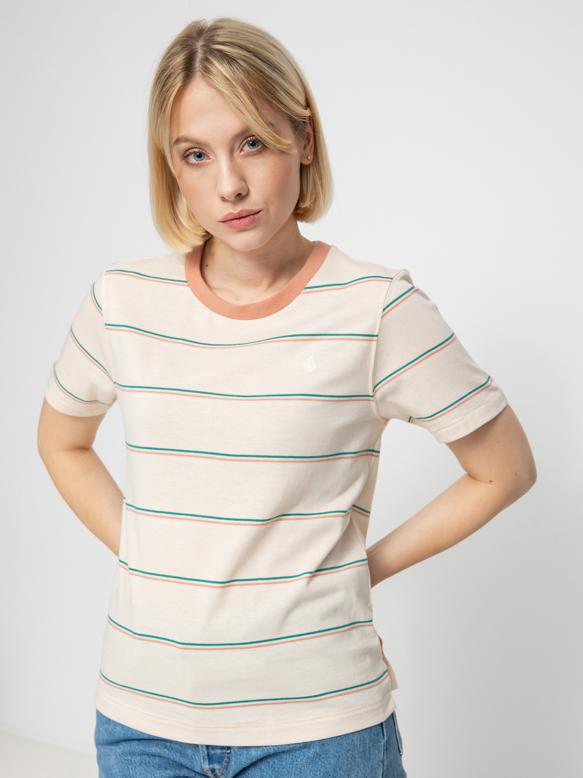 Tričko Volcom Hypen On Strypes Wmn (sand)