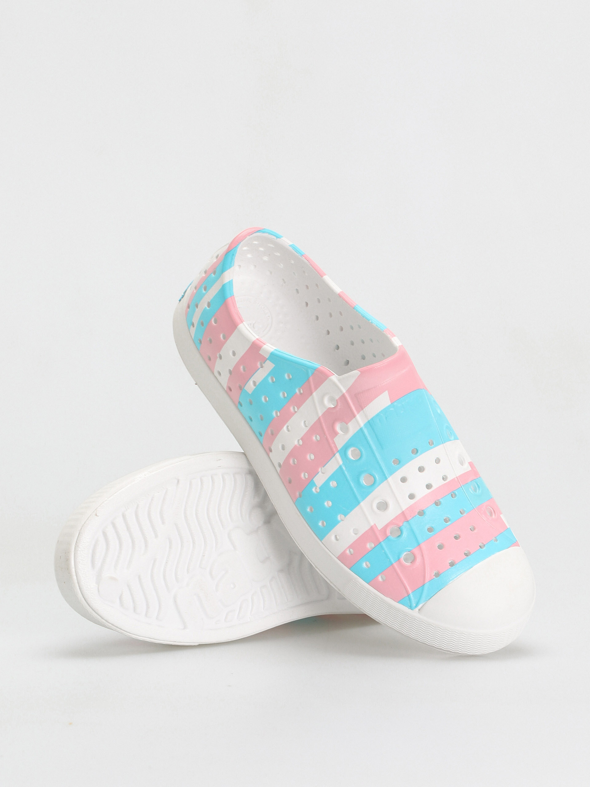 Topánky Native Jefferson Print (shell white/shell white/pastel multi stripe)