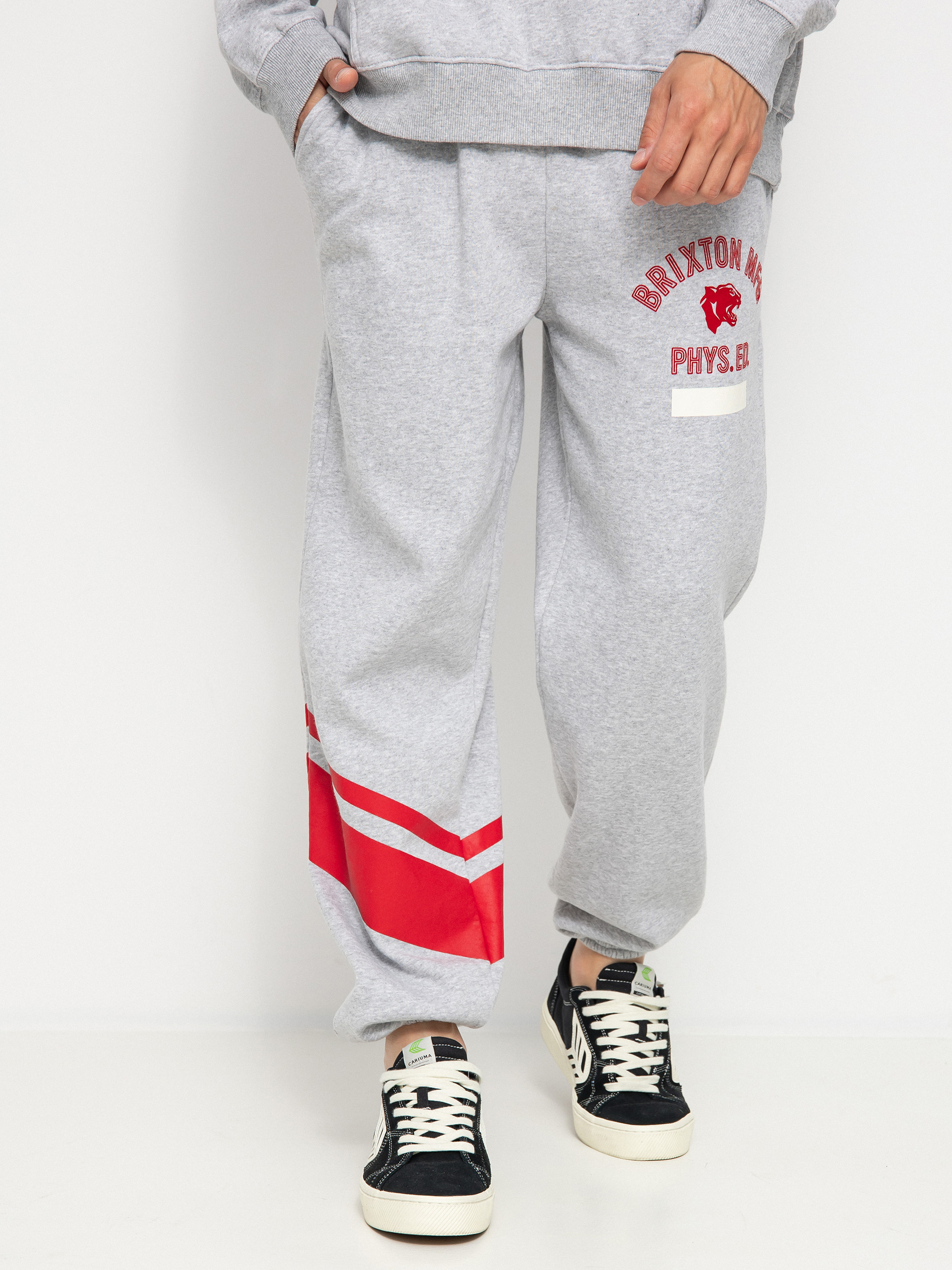 Nohavice Brixton Phys. Ed. Sweatpant (heather grey)