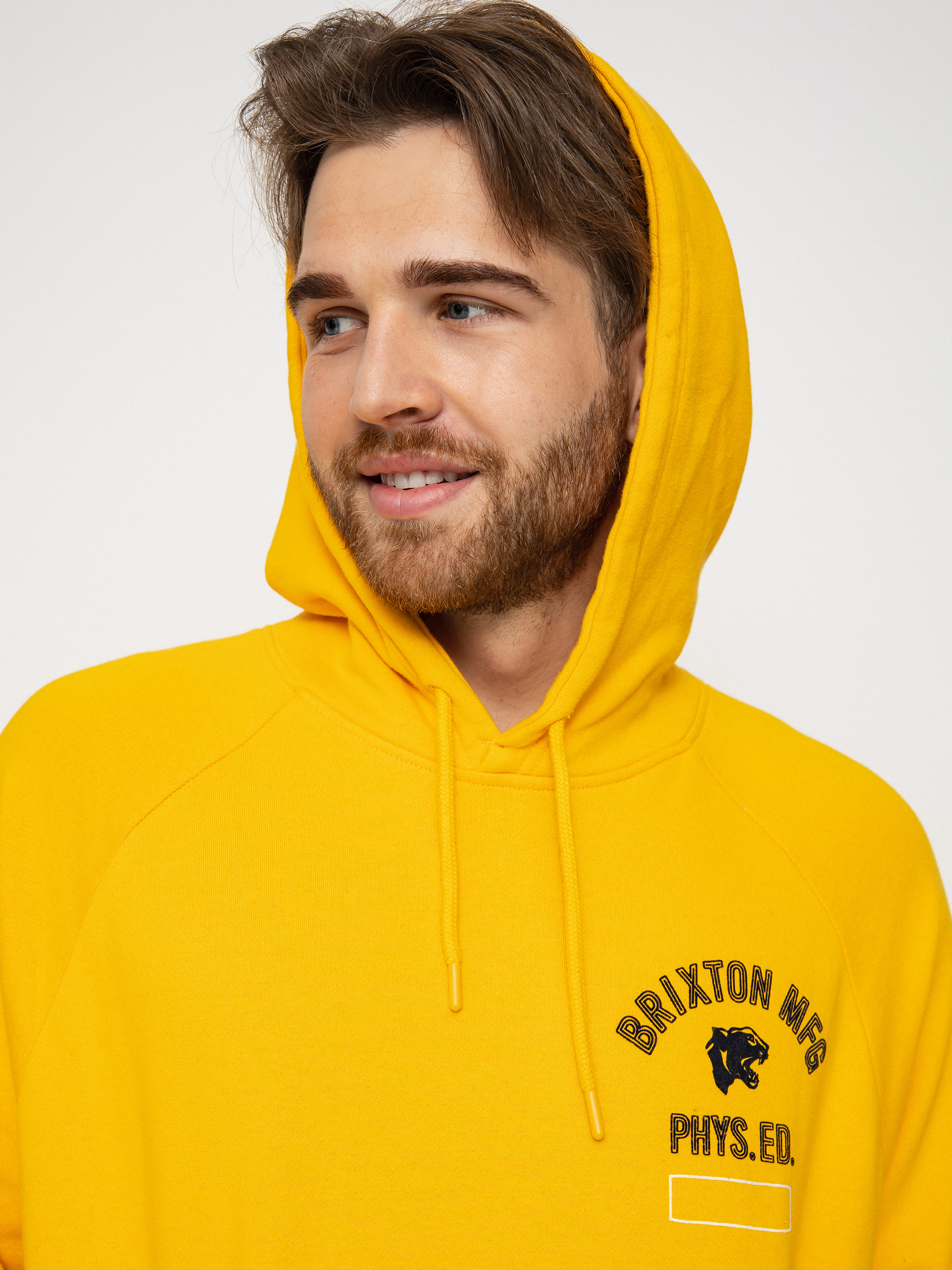 Mikina s kapucňou Brixton Phys. Ed. Raglan HD (citrus)