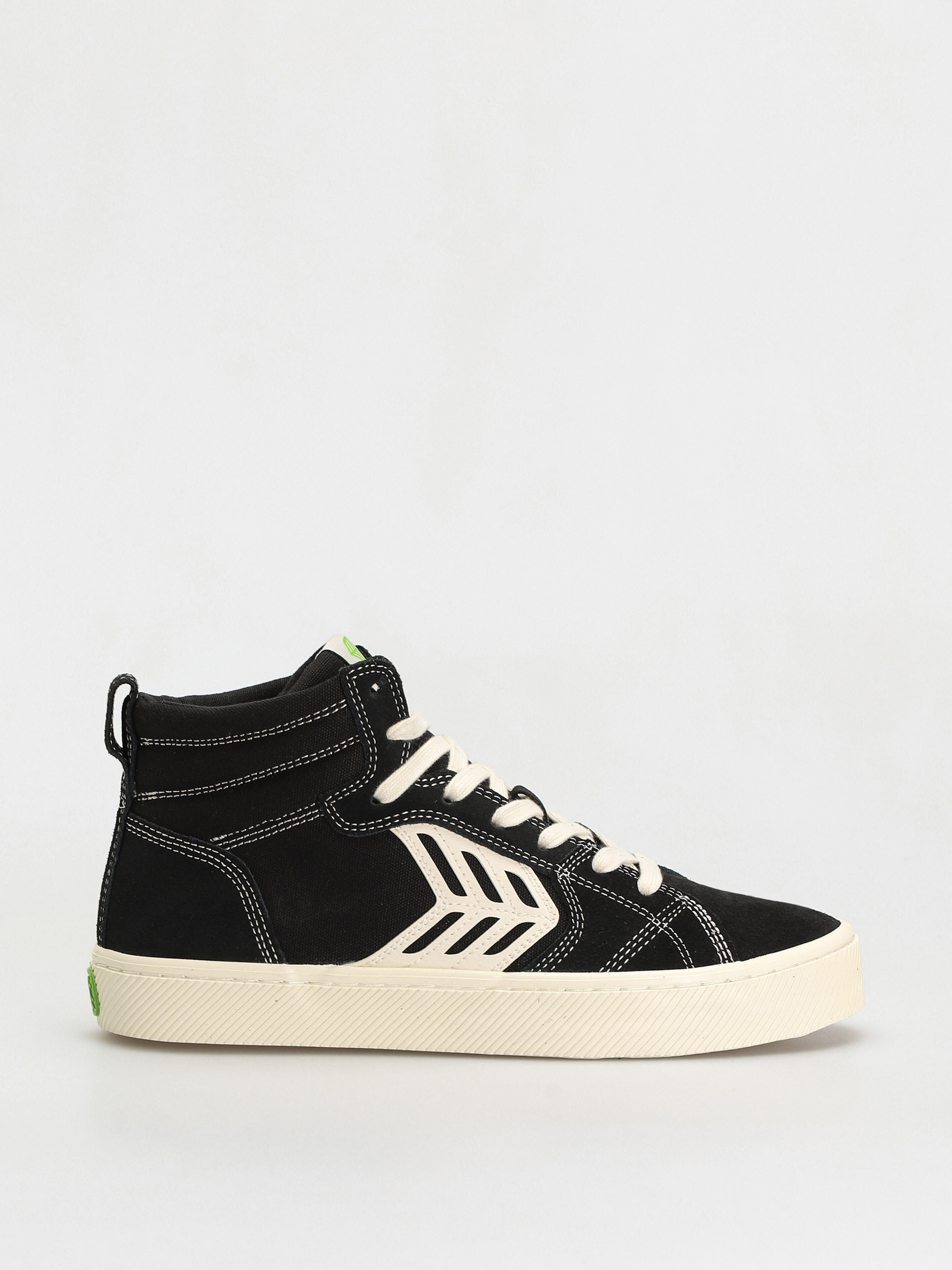 Topánky Cariuma Catiba High Pro (black suede and canvas contrast thread ivory logo)