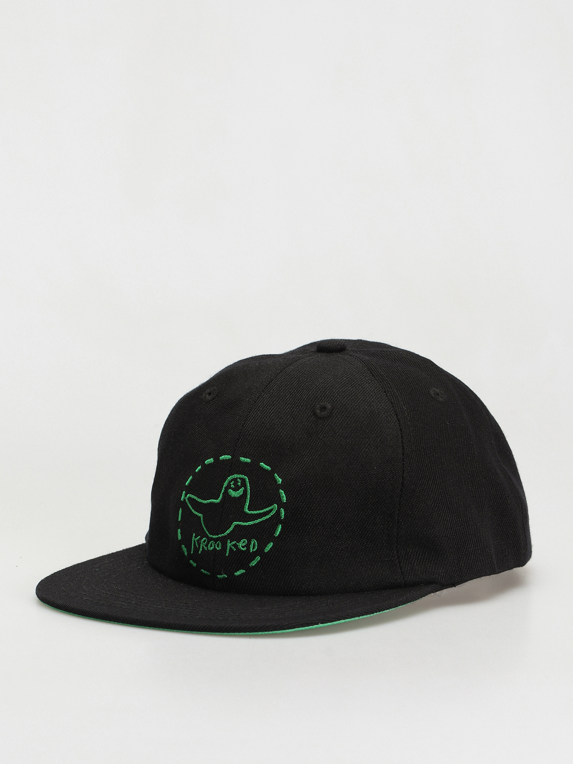 Šiltovka Krooked Adj Trinity Smile Strapback (black/green)