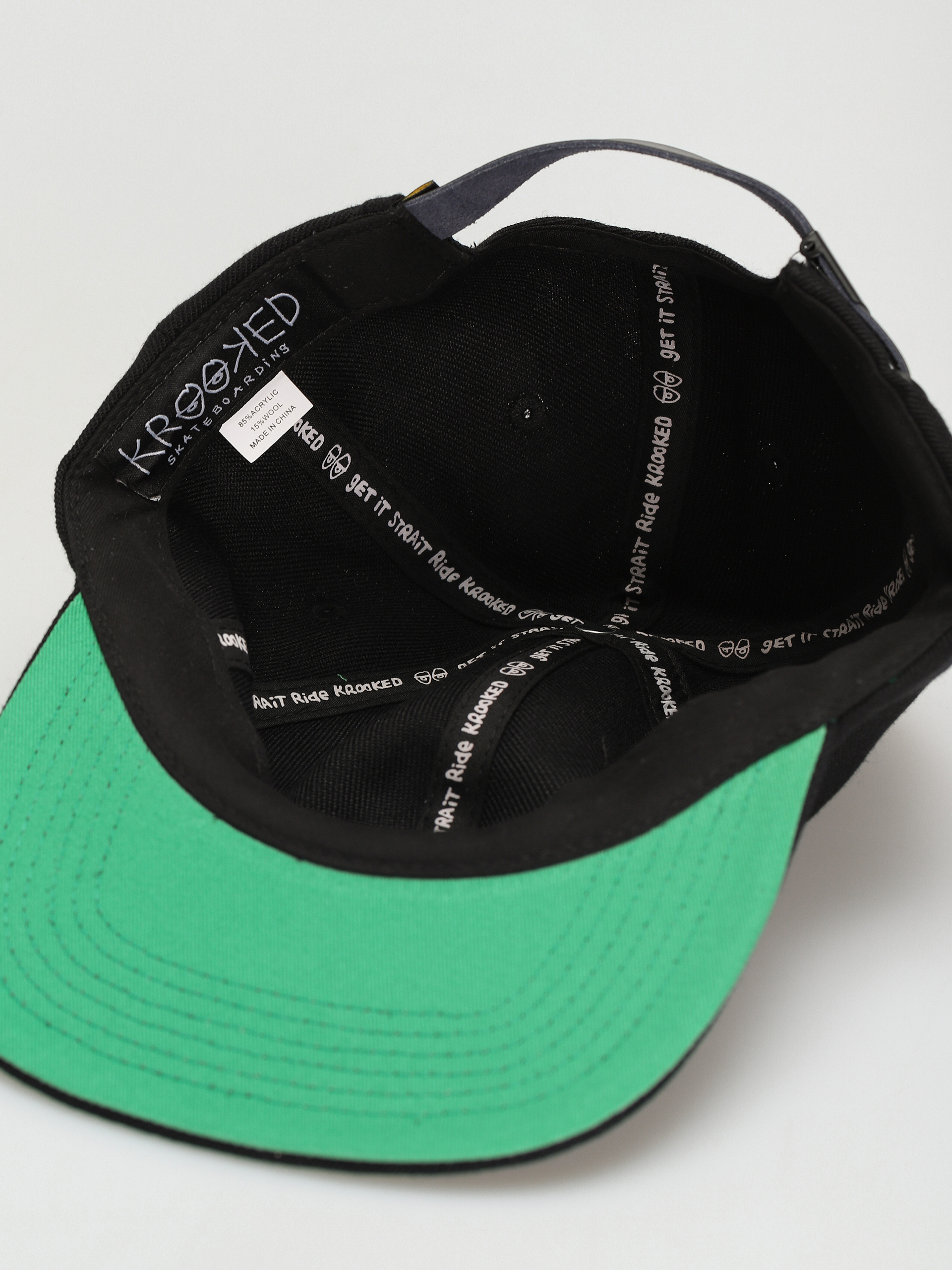 Šiltovka Krooked Adj Trinity Smile Strapback (black/green)