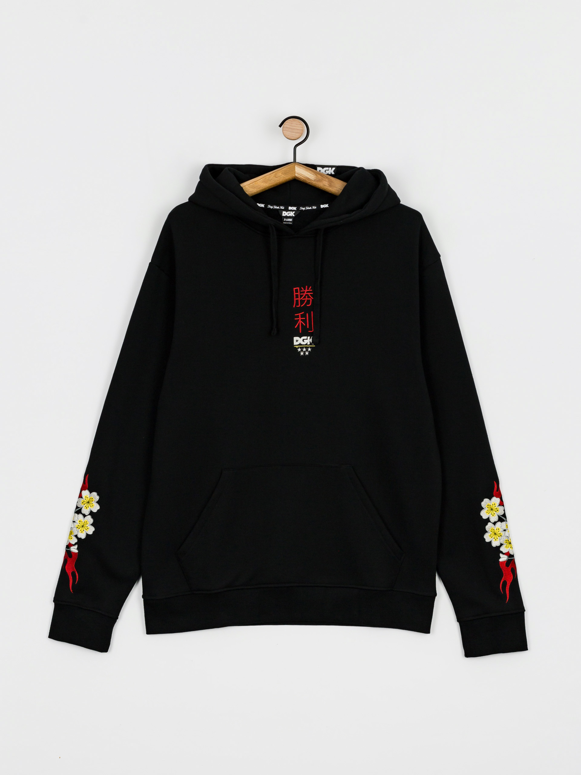 Mikina s kapucňou DGK Dynasty Custom HD (black)