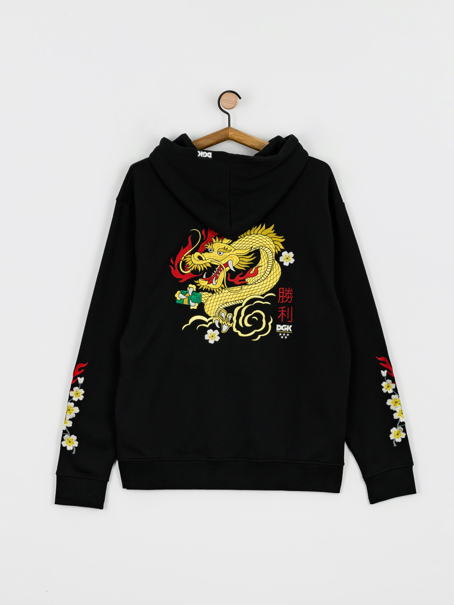 Mikina s kapucňou DGK Dynasty Custom HD (black)