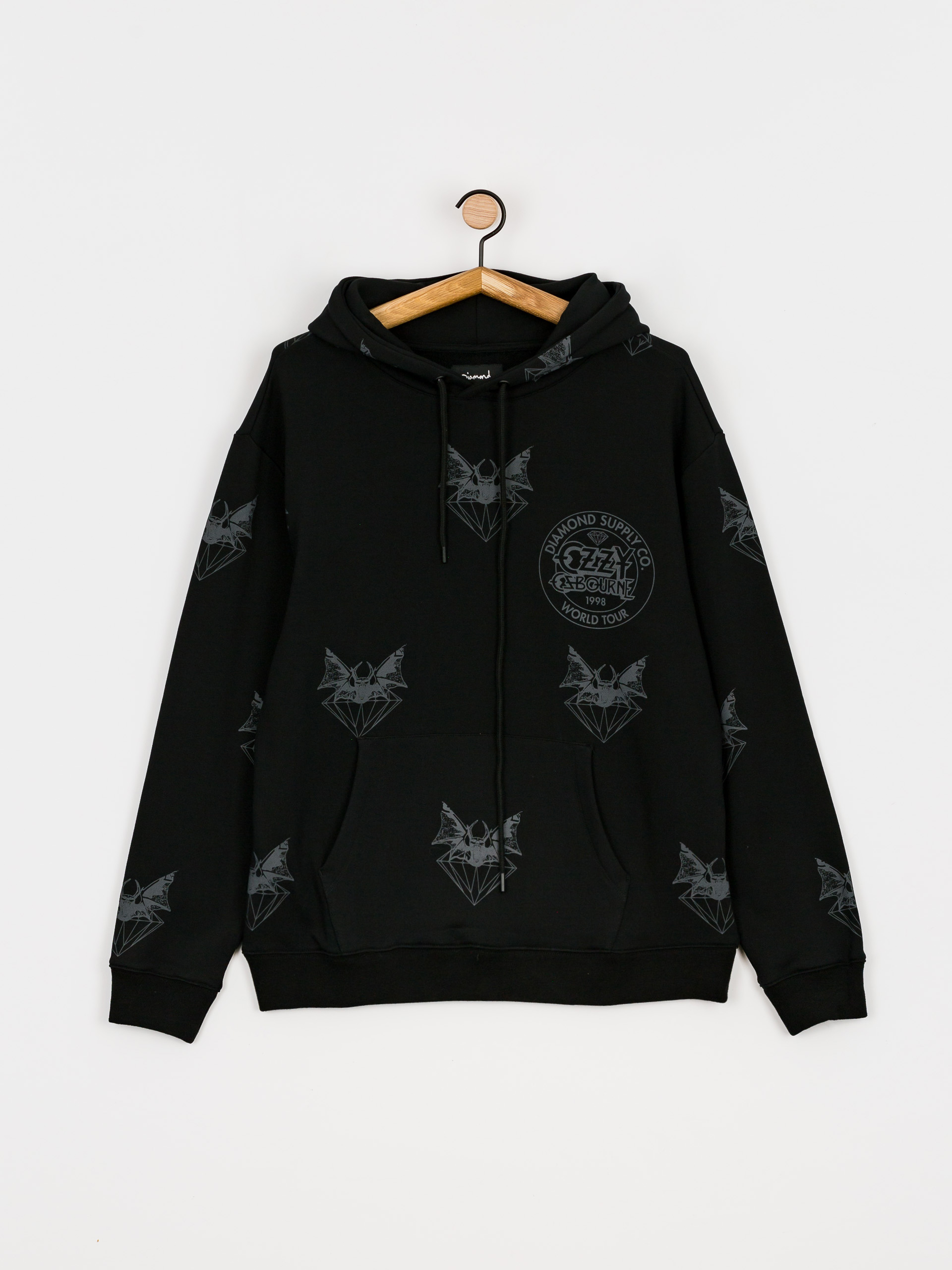 Mikina Diamond Supply Co. Hellbat Allover Print (black)