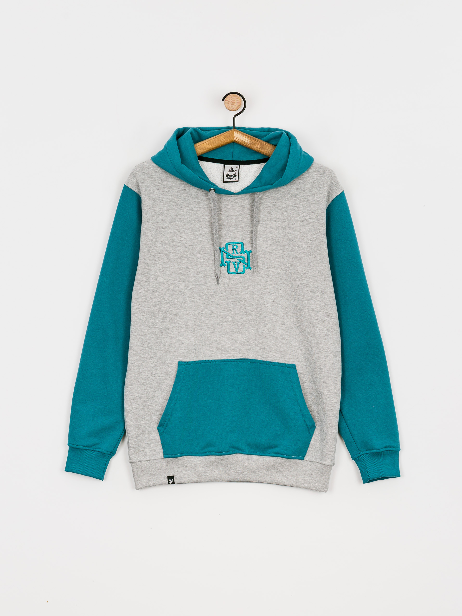 Mikina s kapucňou Nervous Initial HD (ocean grey)