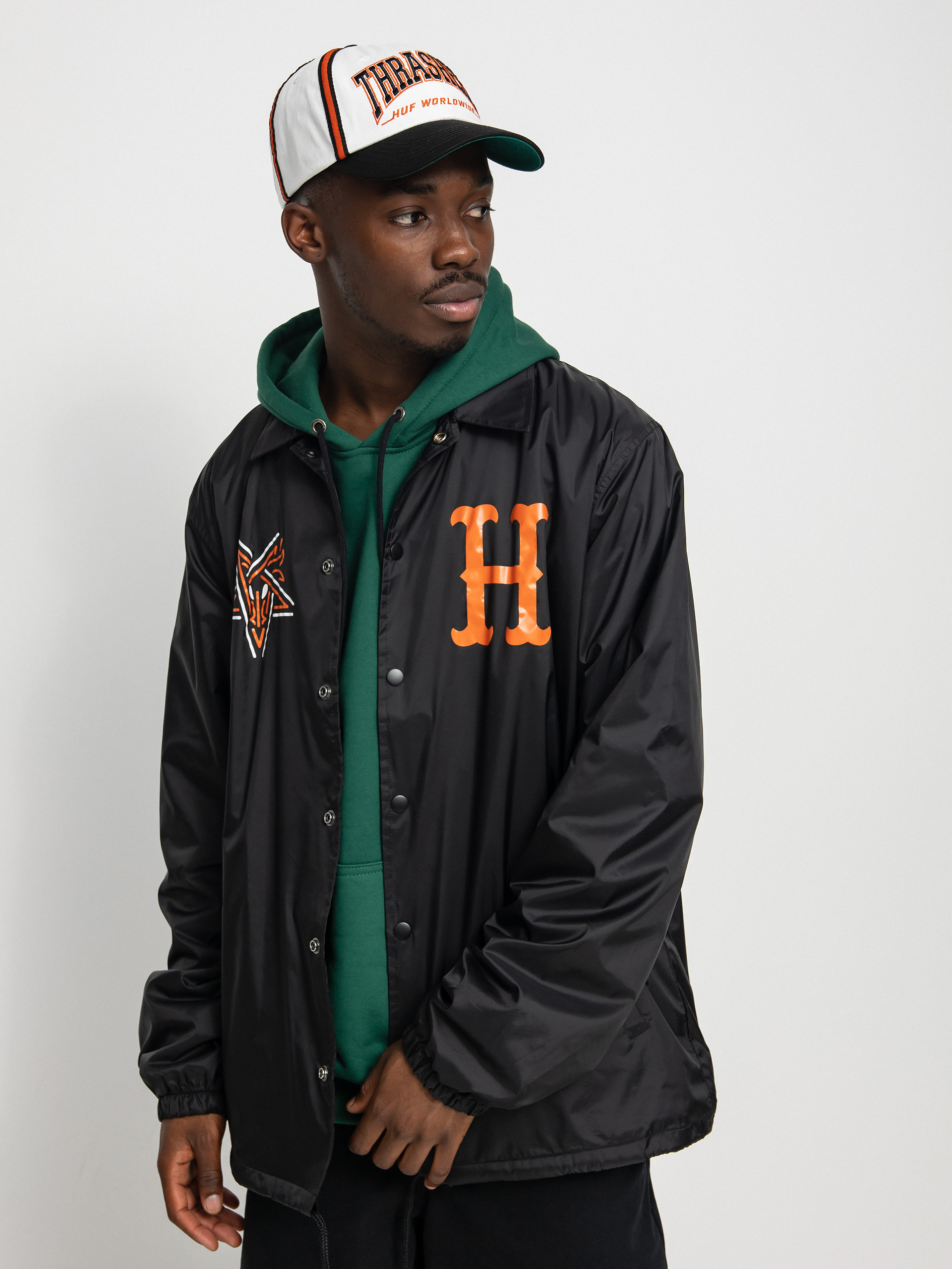 Bunda HUF X Thrasher Split Coaches (black)