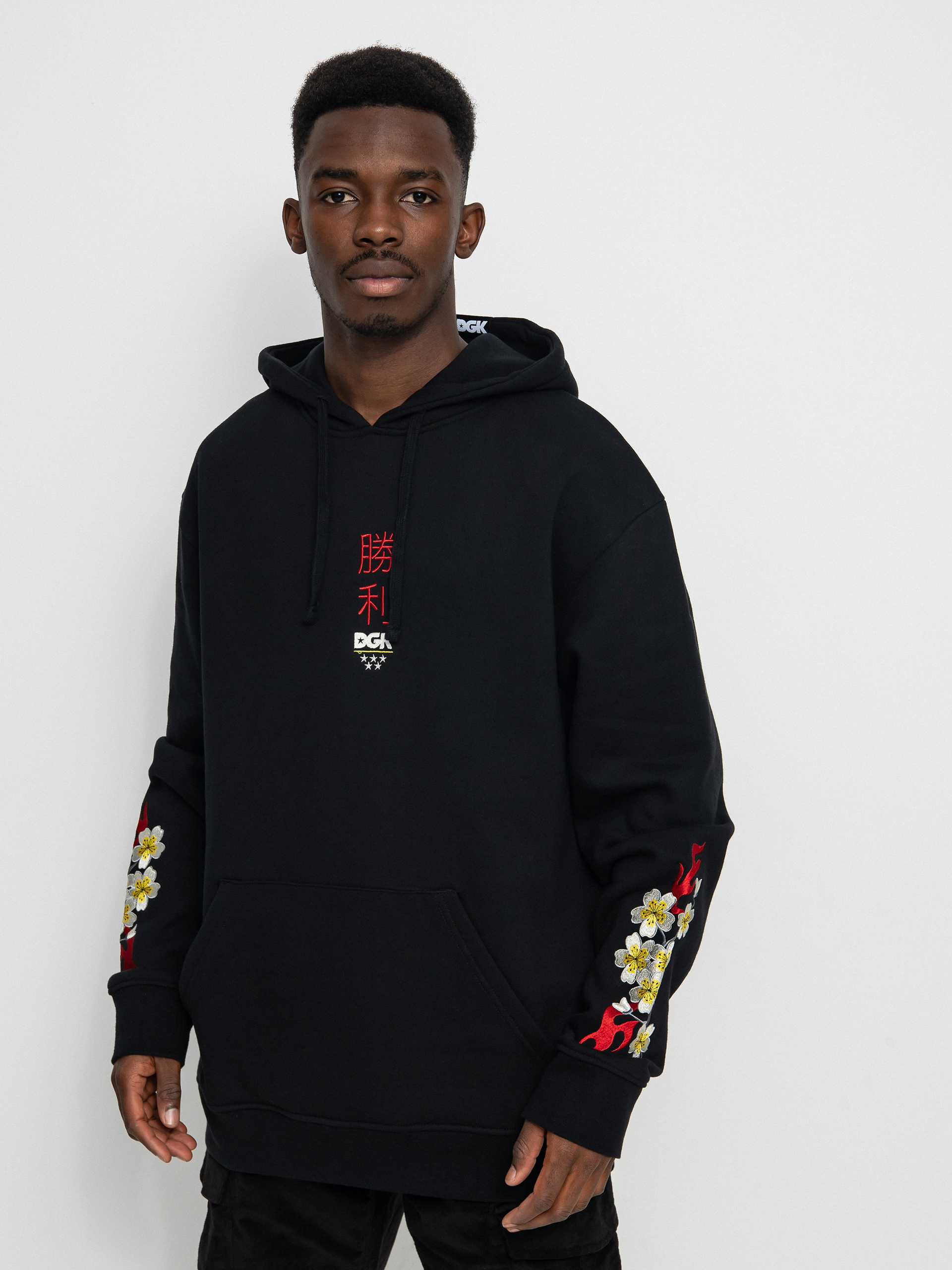 Mikina s kapucňou DGK Dynasty Custom HD (black)