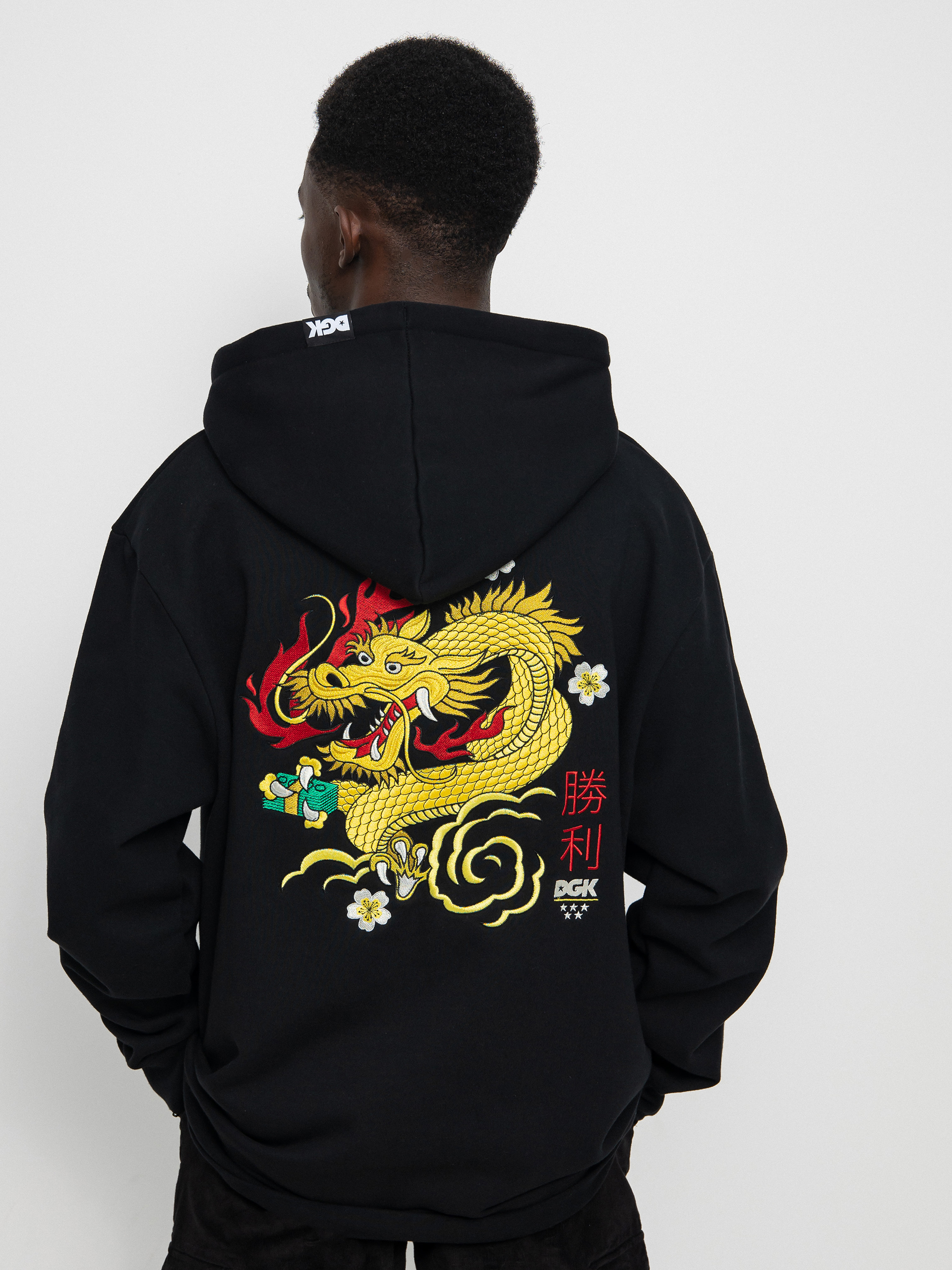 Mikina s kapucňou DGK Dynasty Custom HD (black)