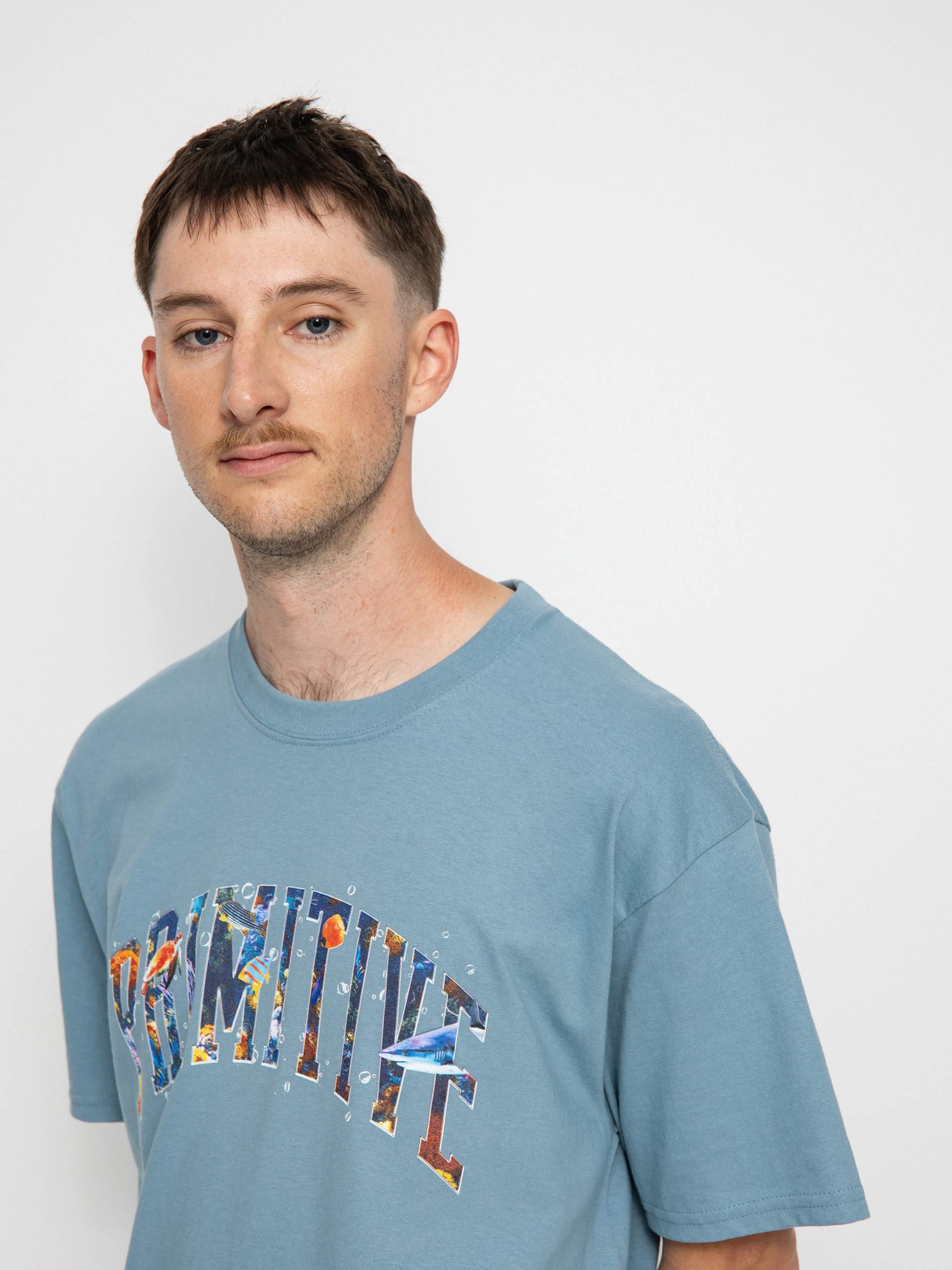 Tričko Primitive Collegiate Aquatic (slate)