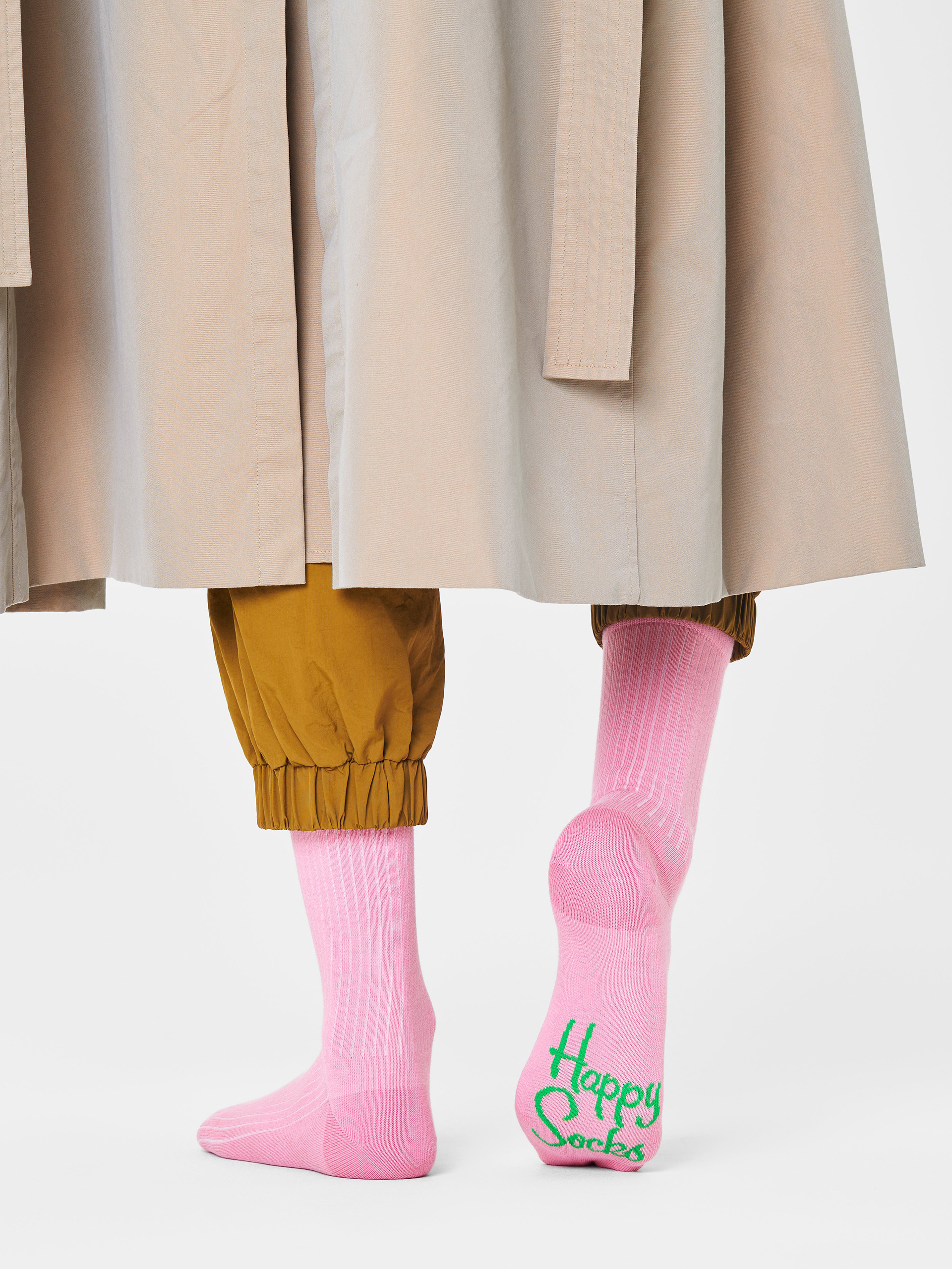 Ponožky Happy Socks Solid Rib (pink)