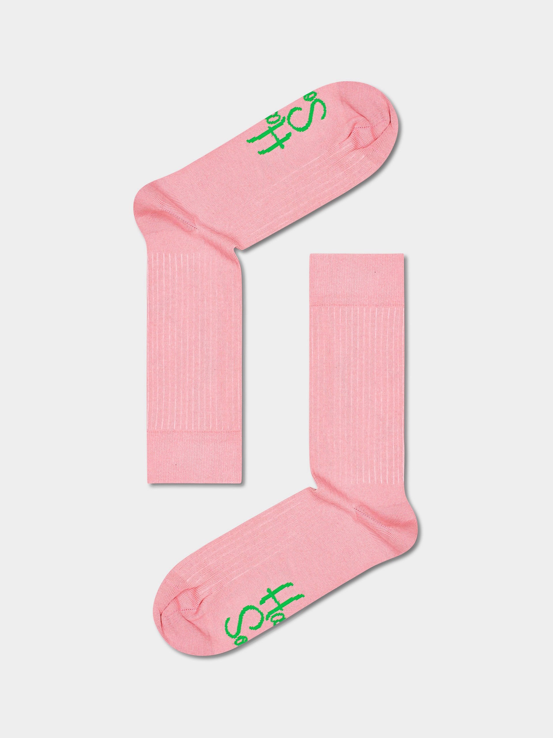 Ponožky Happy Socks Solid Rib (pink)