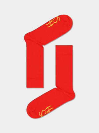 Ponožky Happy Socks Solid Rib (red)