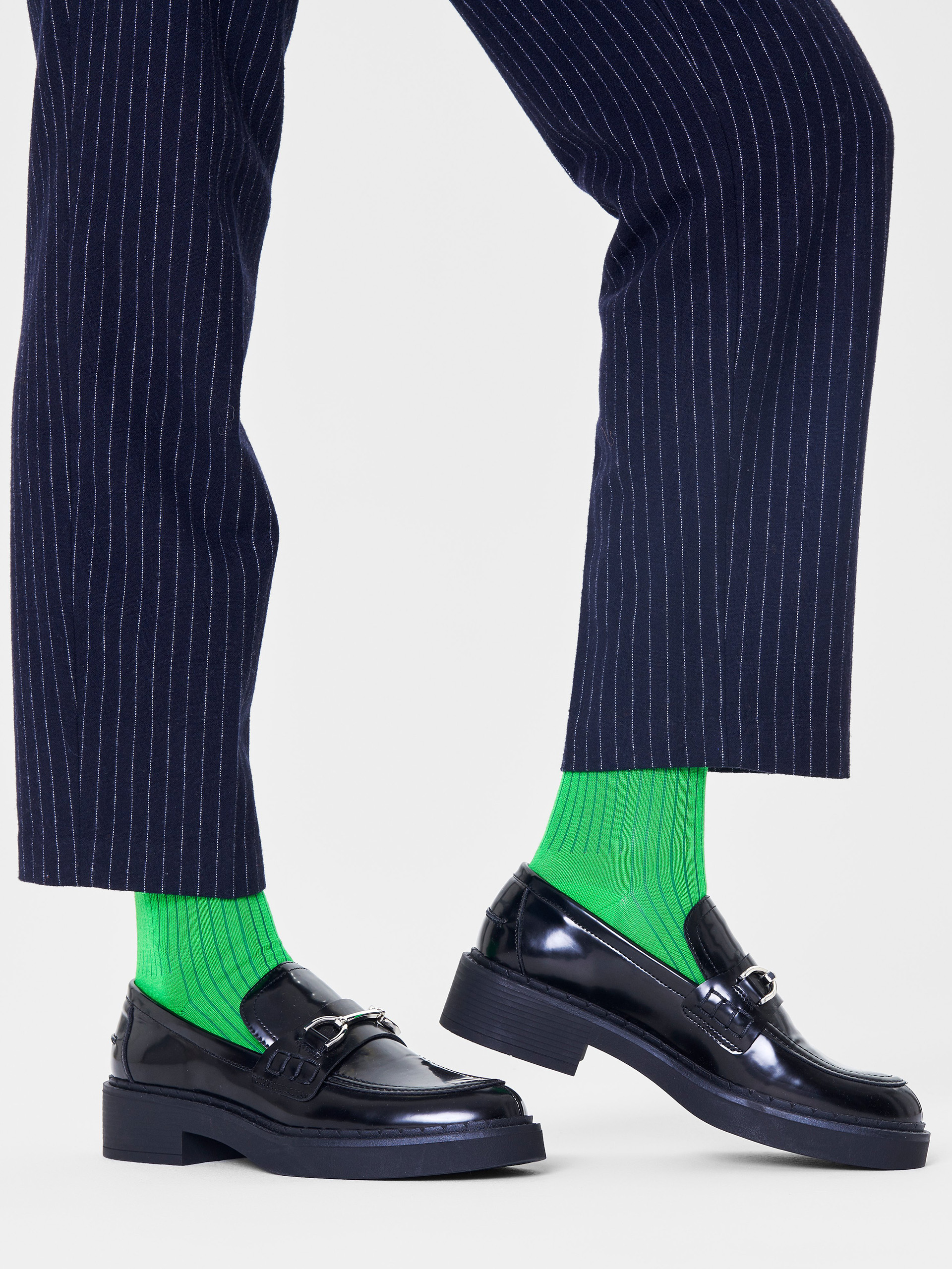 Ponožky Happy Socks Solid Rib (green)