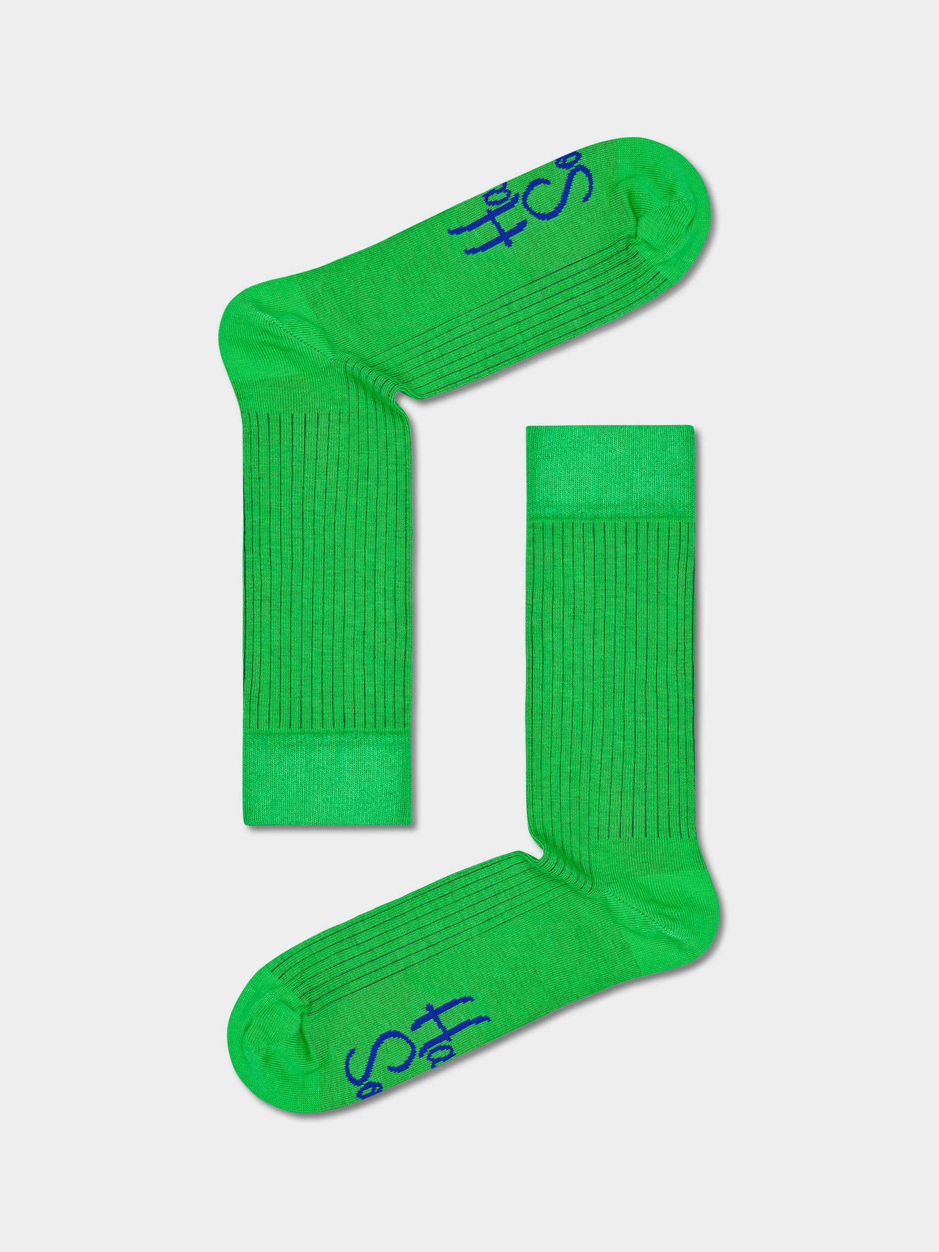 Ponožky Happy Socks Solid Rib (green)