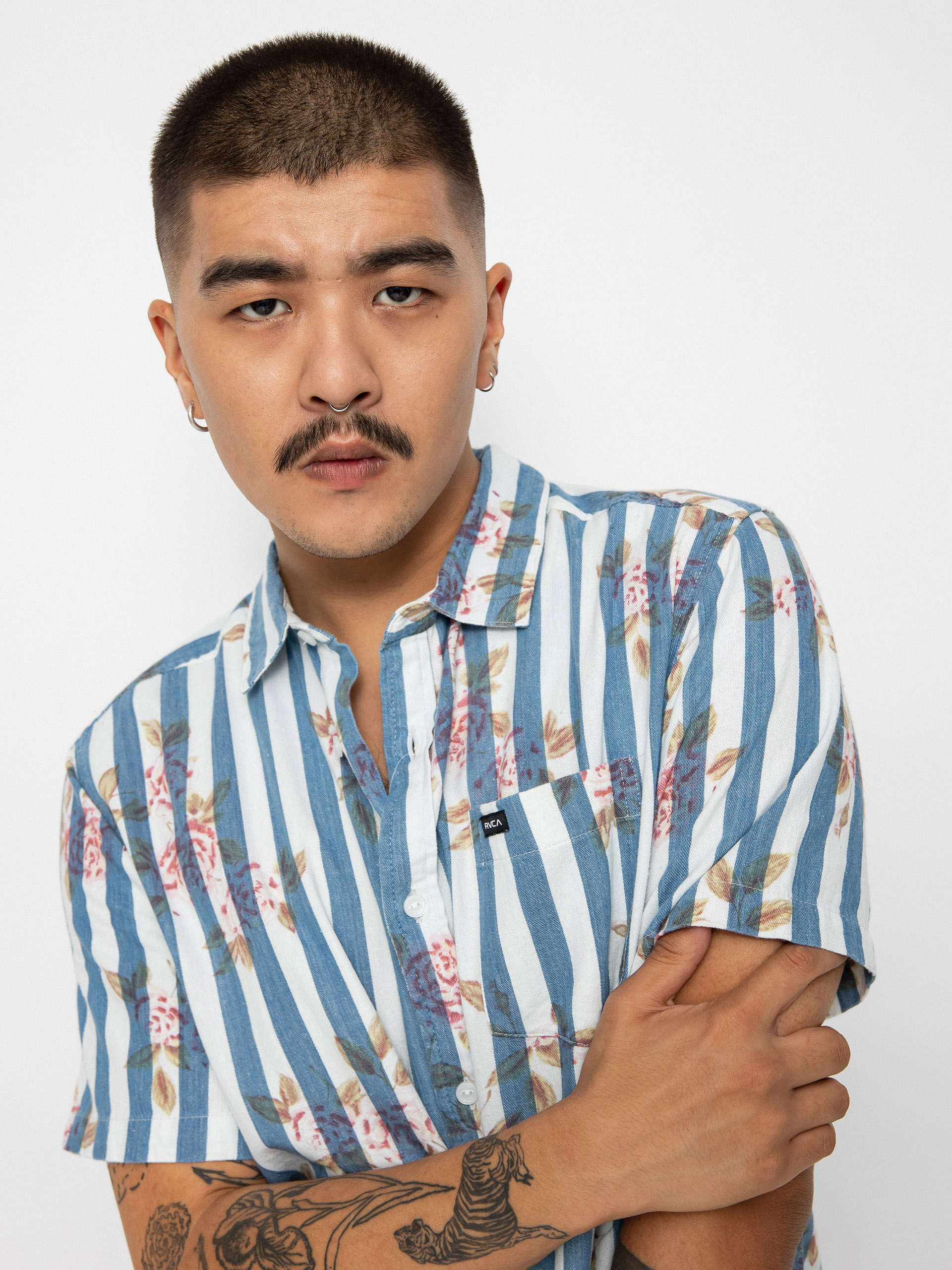 Košeľa RVCA Harbour (denim floral)