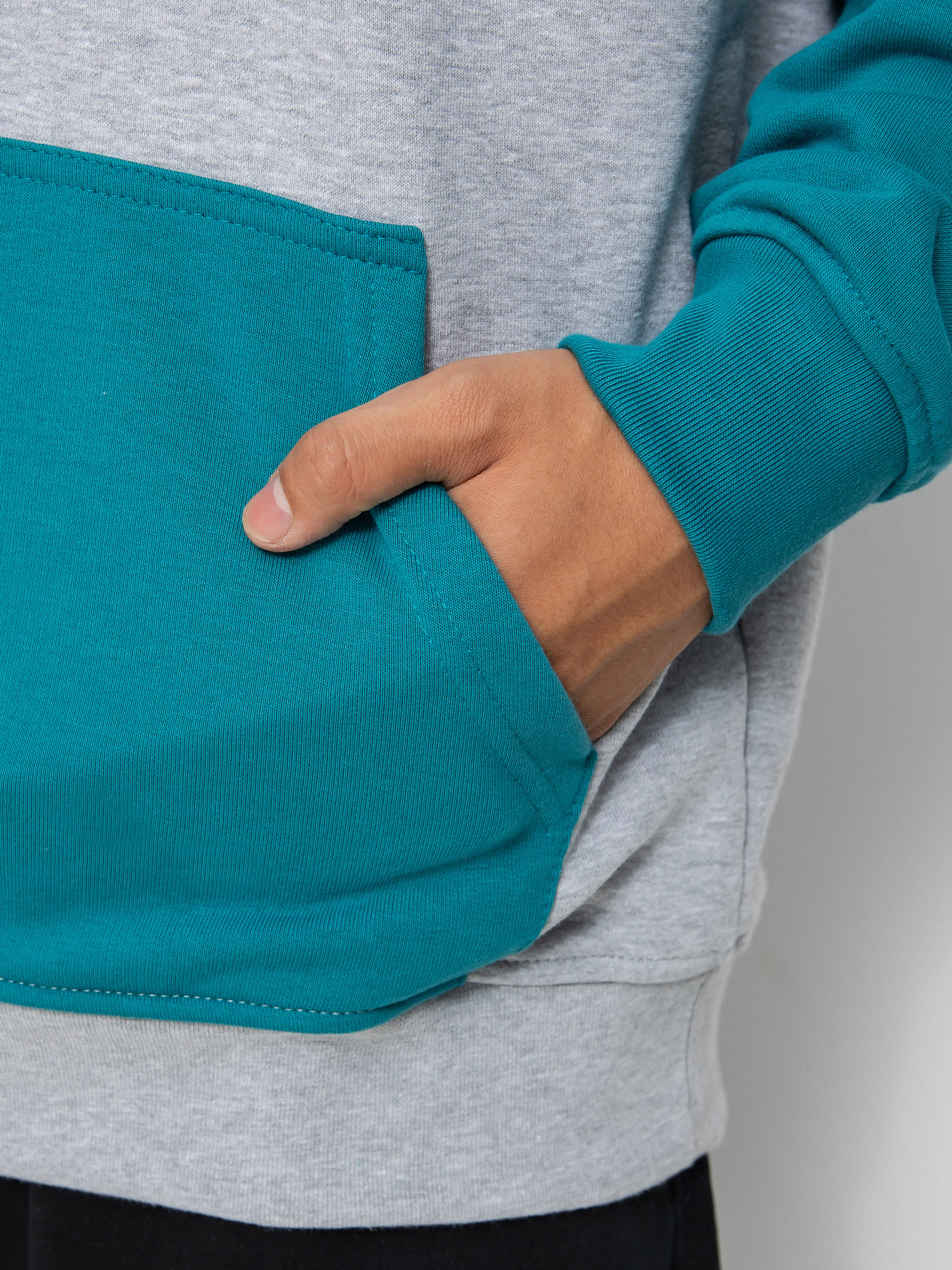 Mikina s kapucňou Nervous Initial HD (ocean grey)