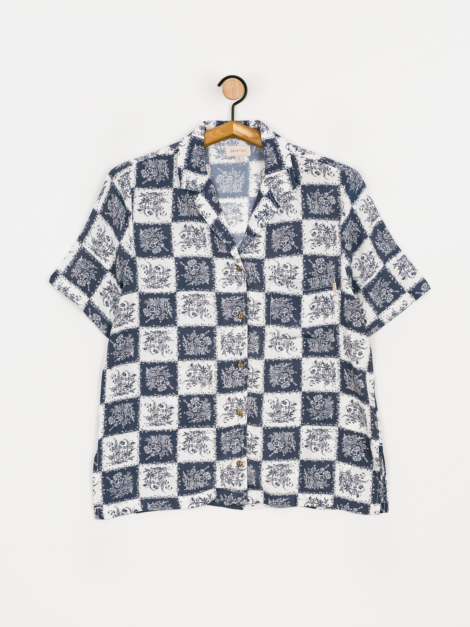 Košeľa Brixton Bunker Patchwork Bf Wmn (joe blue)