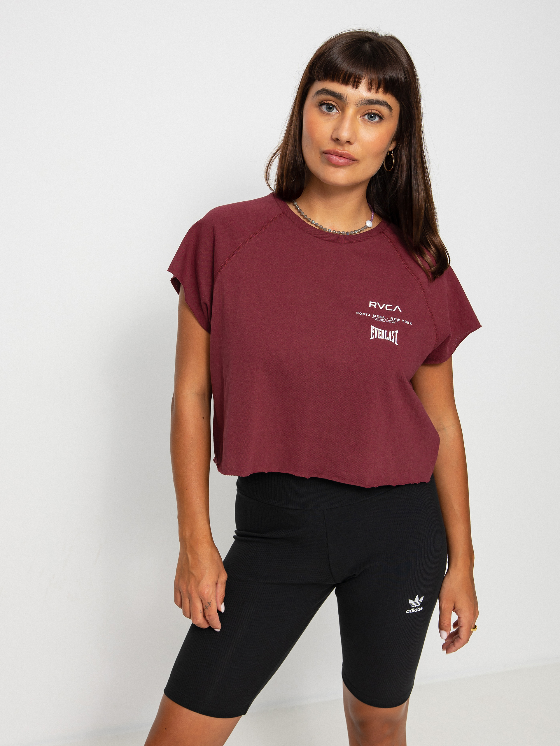 Tričko RVCA Everlast Raglan Musc (tawny port)