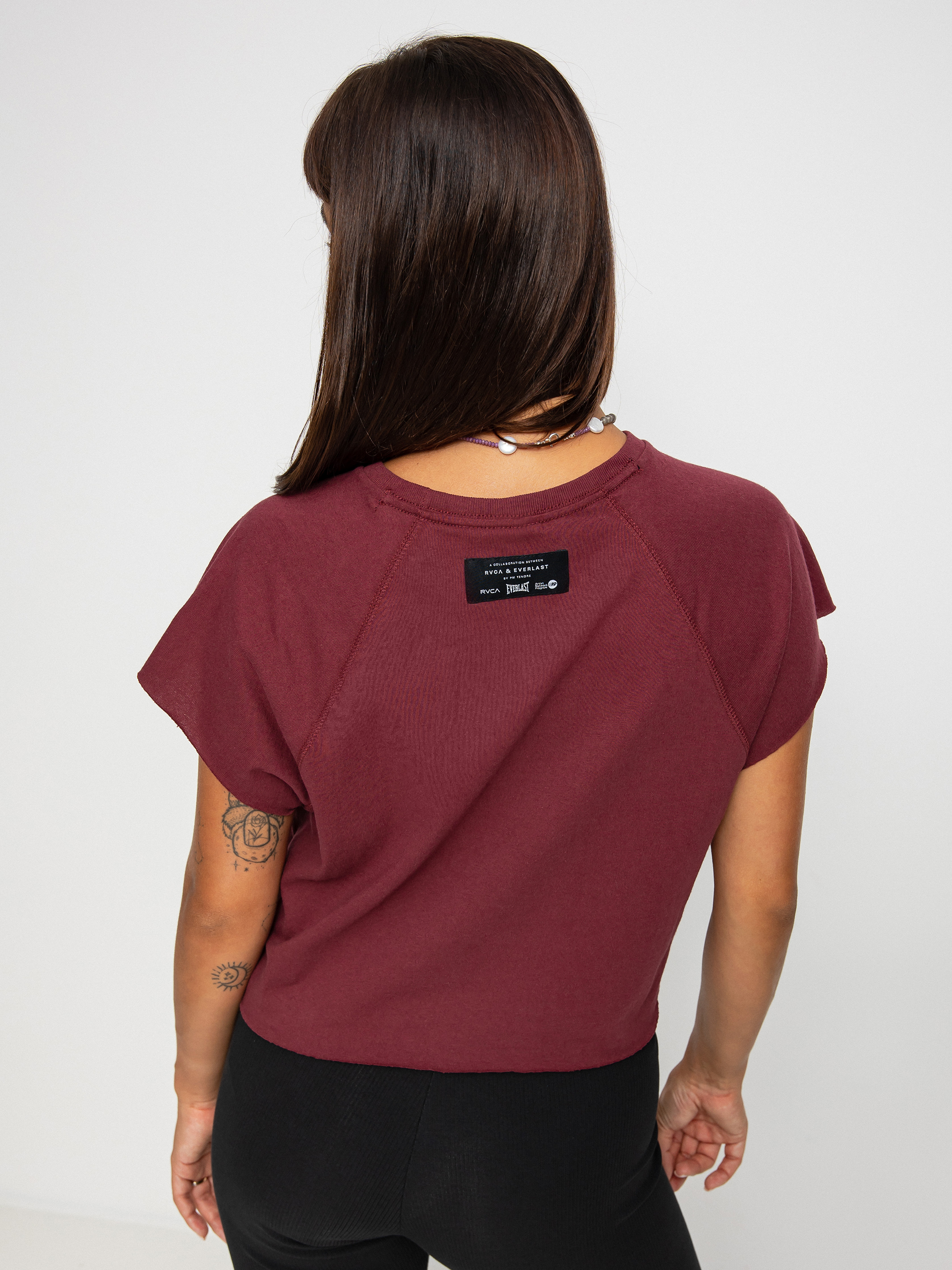 Tričko RVCA Everlast Raglan Musc (tawny port)