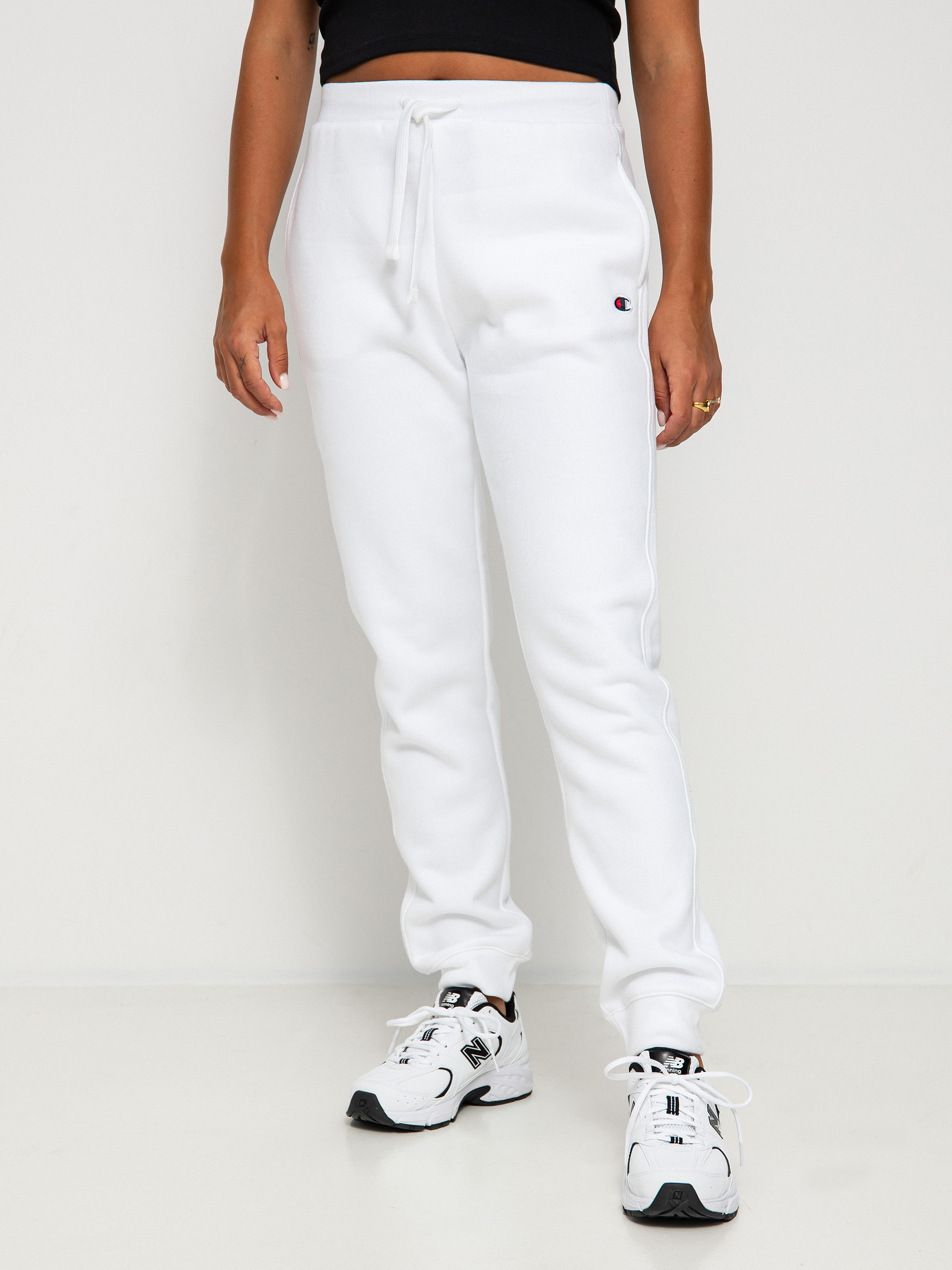 Nohavice Champion Rib Cuff Pants 115486 Wmn (wht)