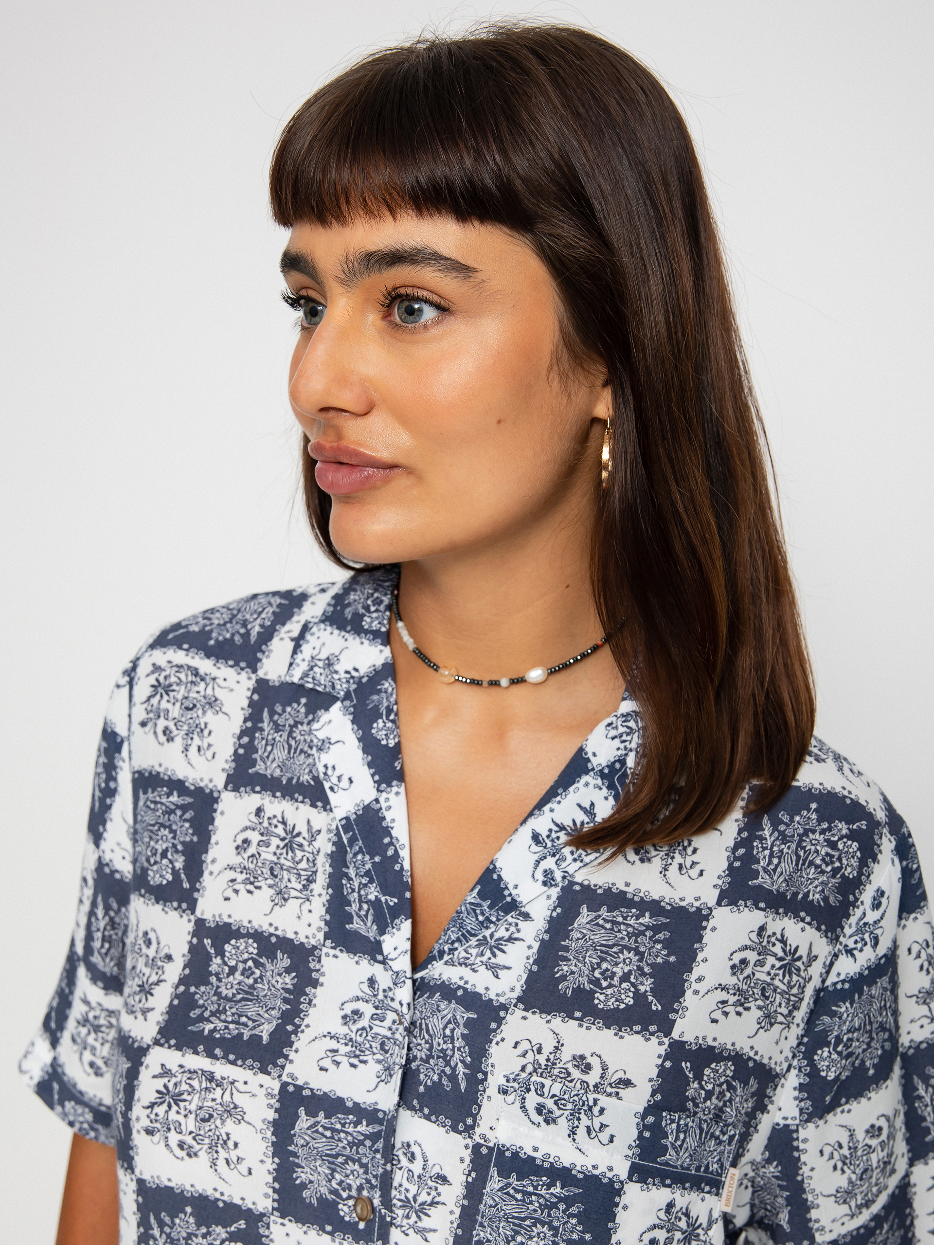 Košeľa Brixton Bunker Patchwork Bf Wmn (joe blue)