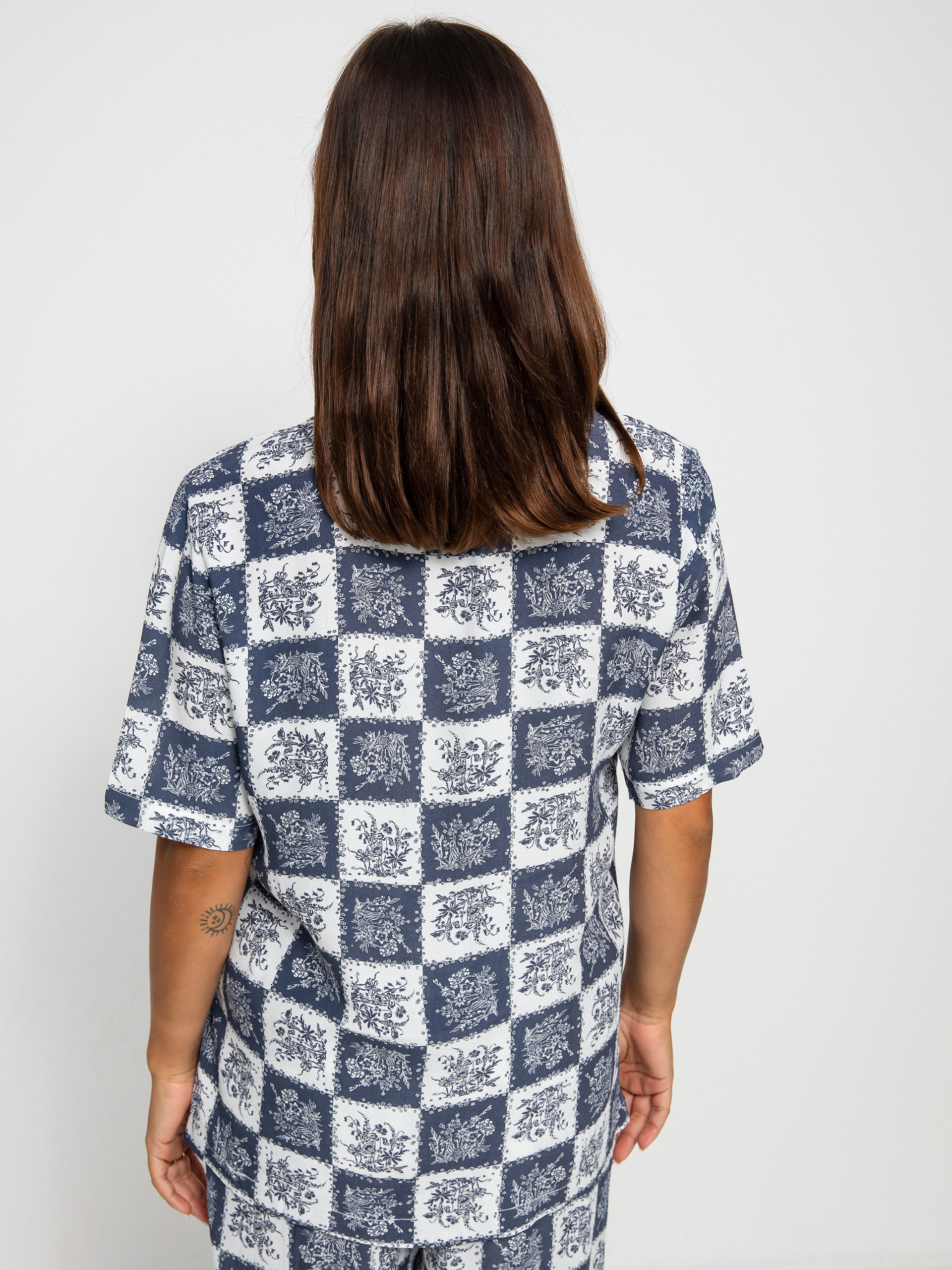 Košeľa Brixton Bunker Patchwork Bf Wmn (joe blue)