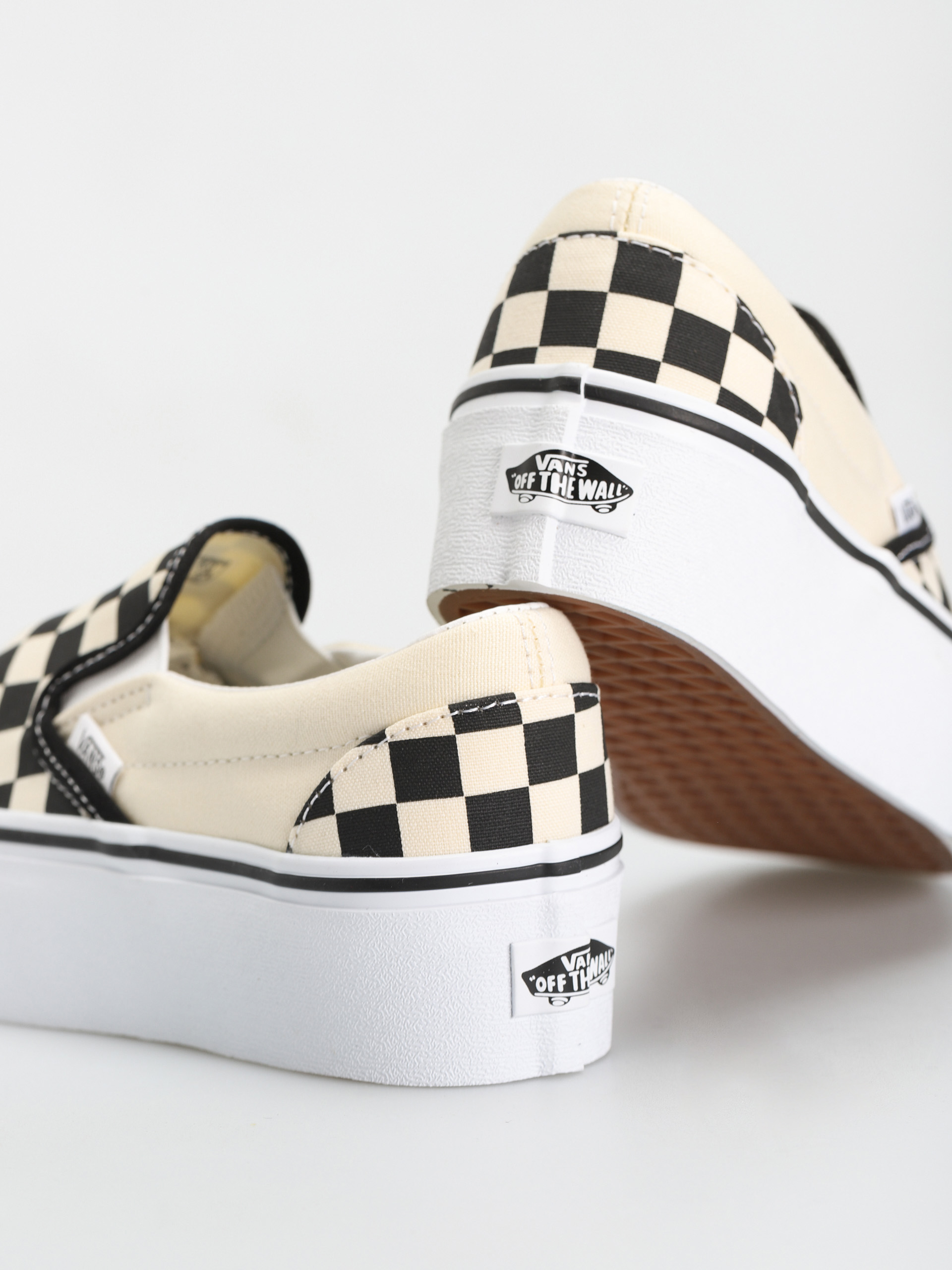 Topánky Vans Classic Slip On Stackform (checkerboard black/classic white)