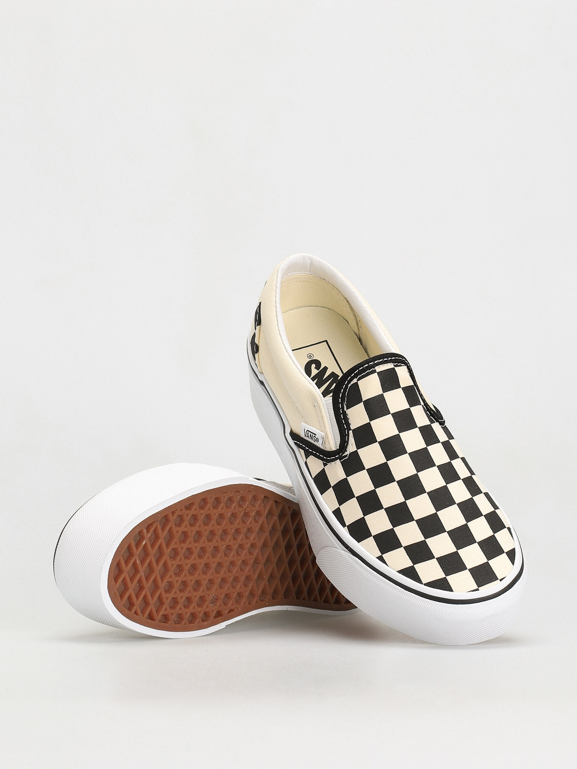 Topánky Vans Classic Slip On Stackform (checkerboard black/classic white)