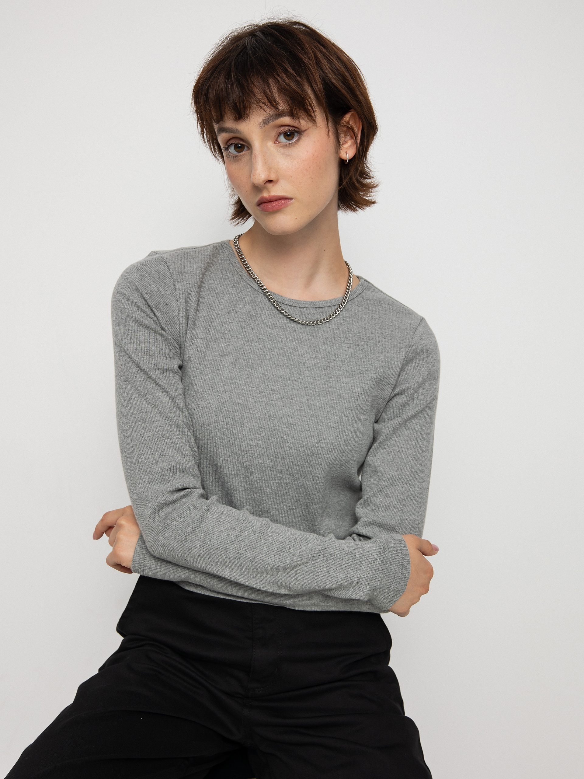 Triko Vans Armanto Ls Knit Wmn (lizzie armanto grey heather)