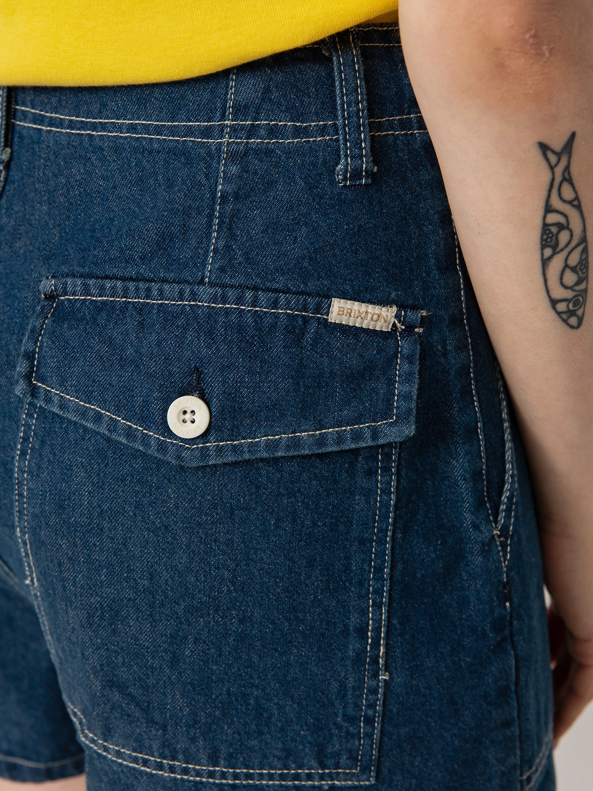 Kraťasy Brixton Vancouver Wmn (indigo rinse)