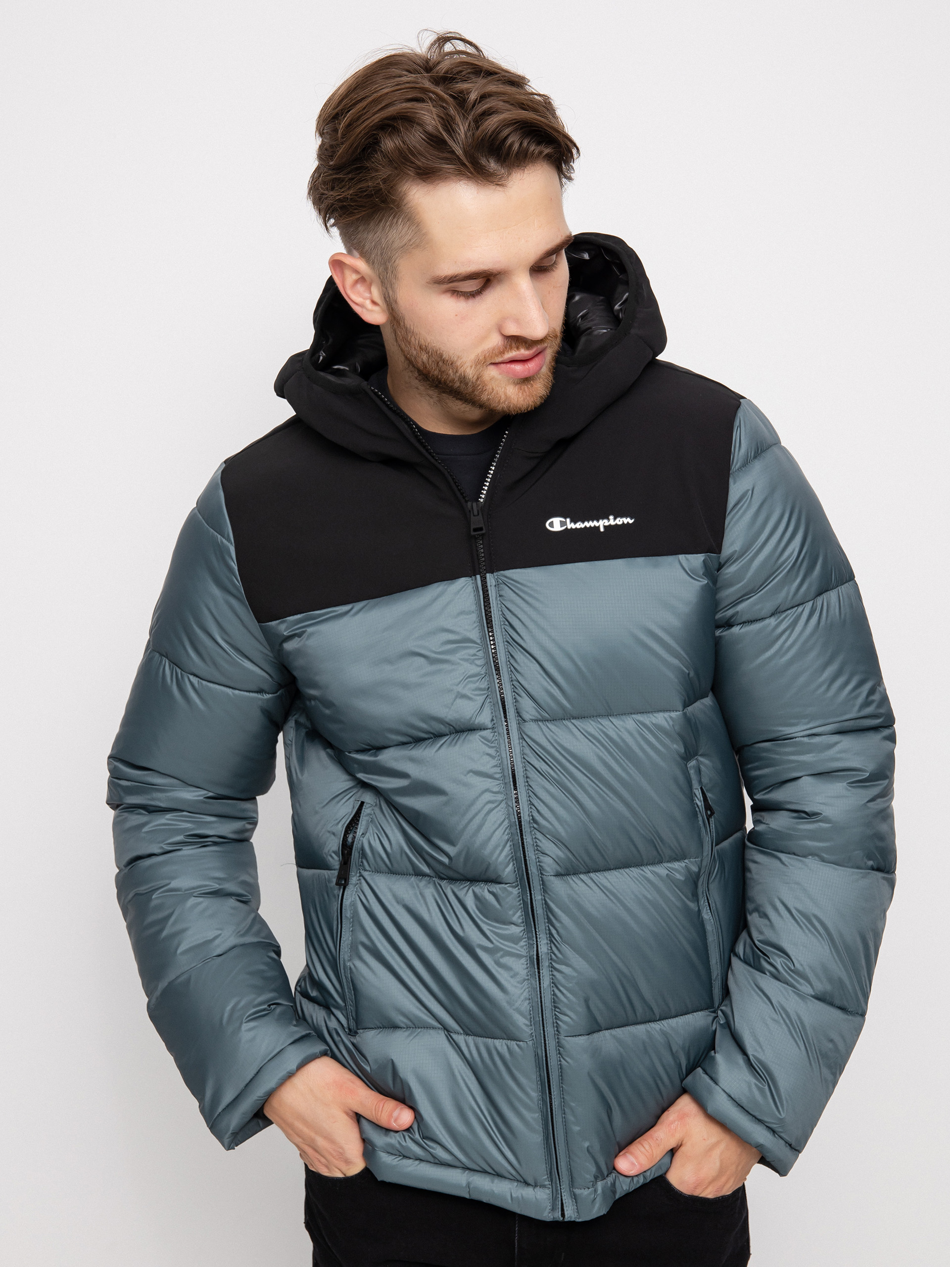 Bunda Champion Legacy Hooded Jacket 218080 (gpg/nbk)