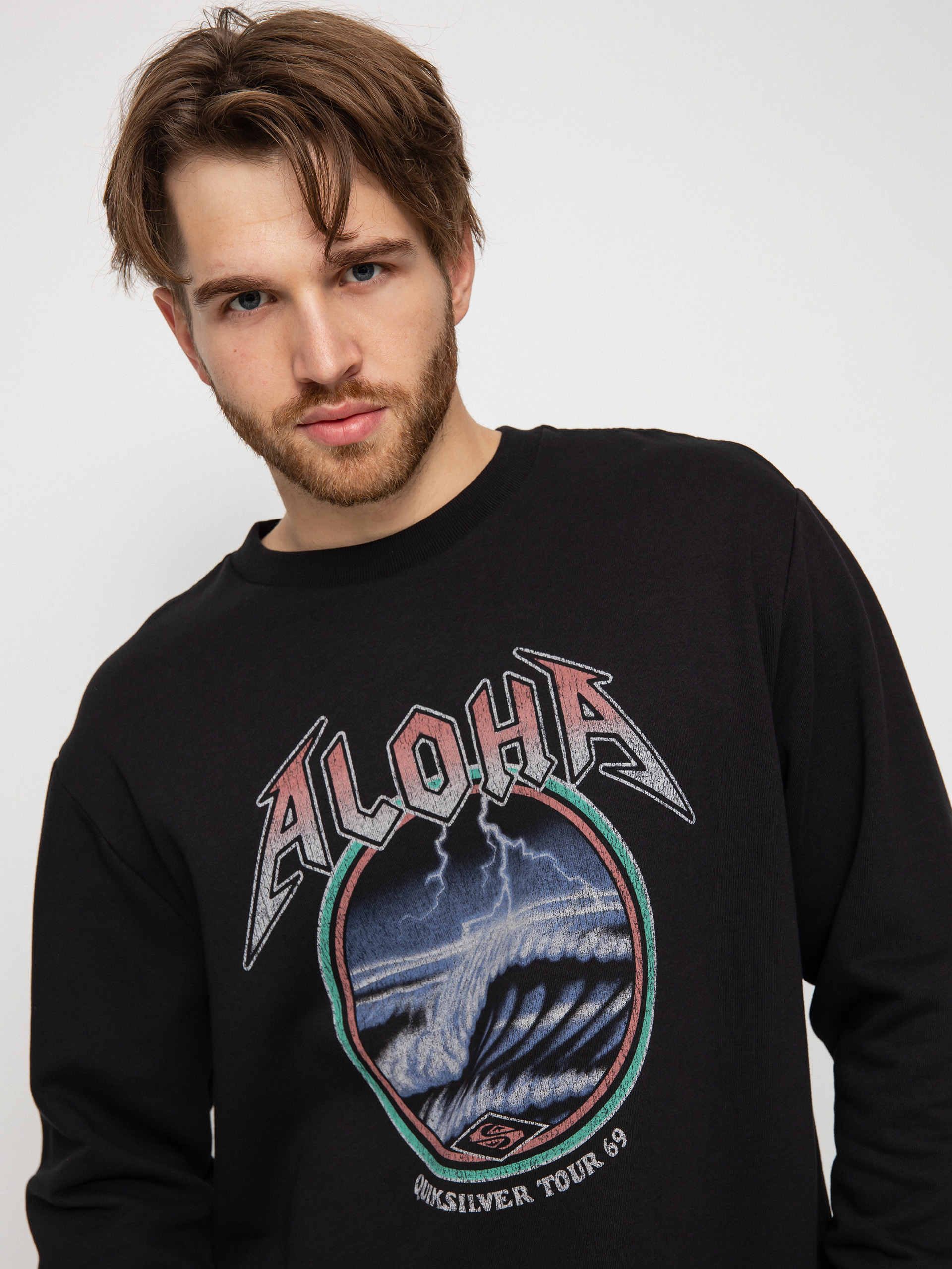 Mikina Quiksilver Rock Waves (black)