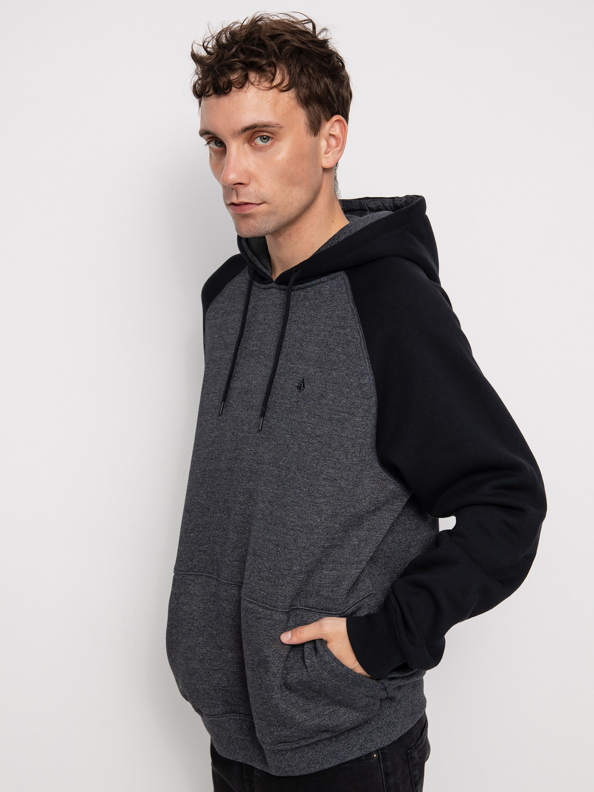 Mikina s kapucňou Volcom Homak HD (heather grey)