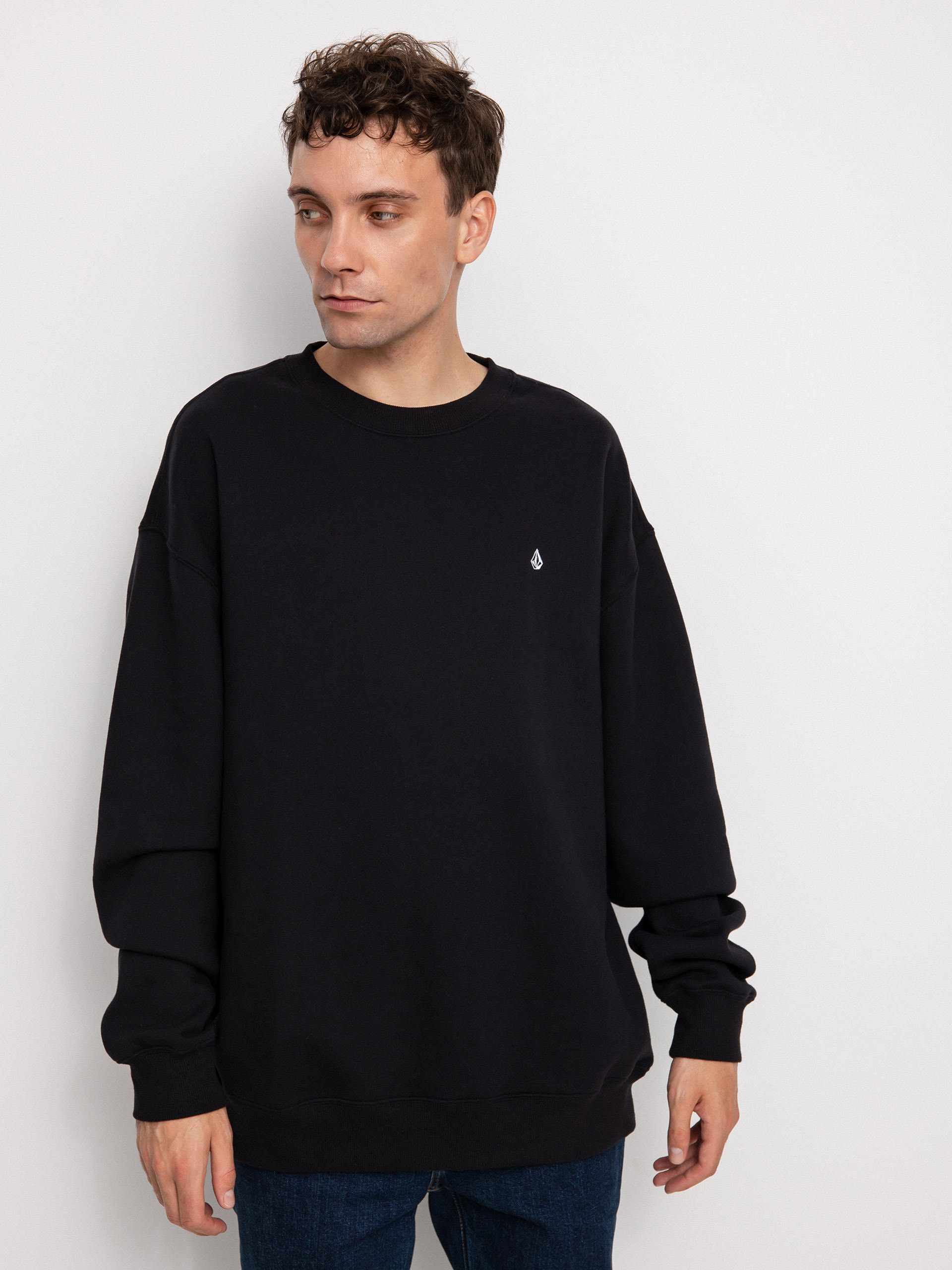 Mikina Volcom Single Stone Crew (black)