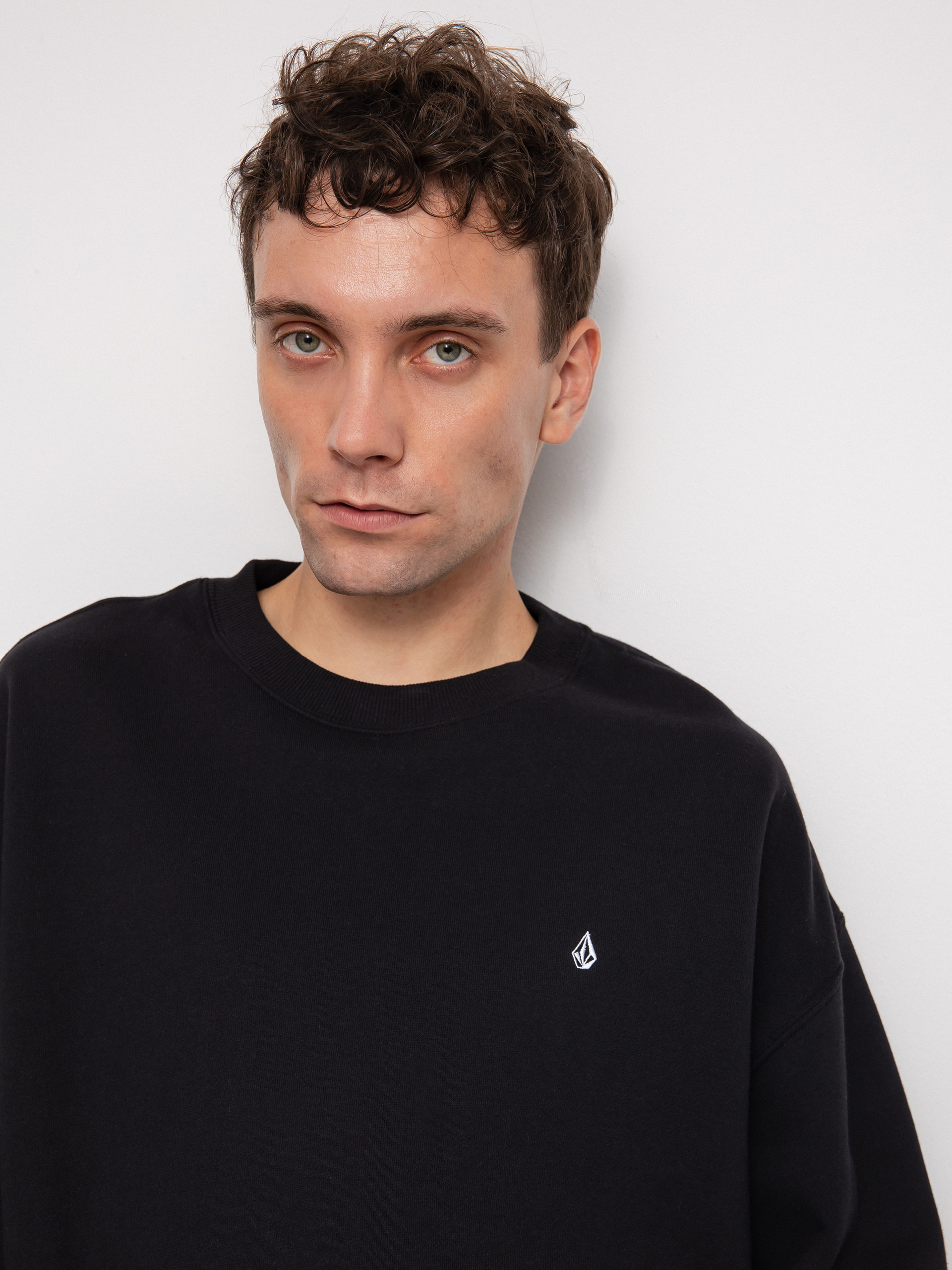 Mikina Volcom Single Stone Crew (black)