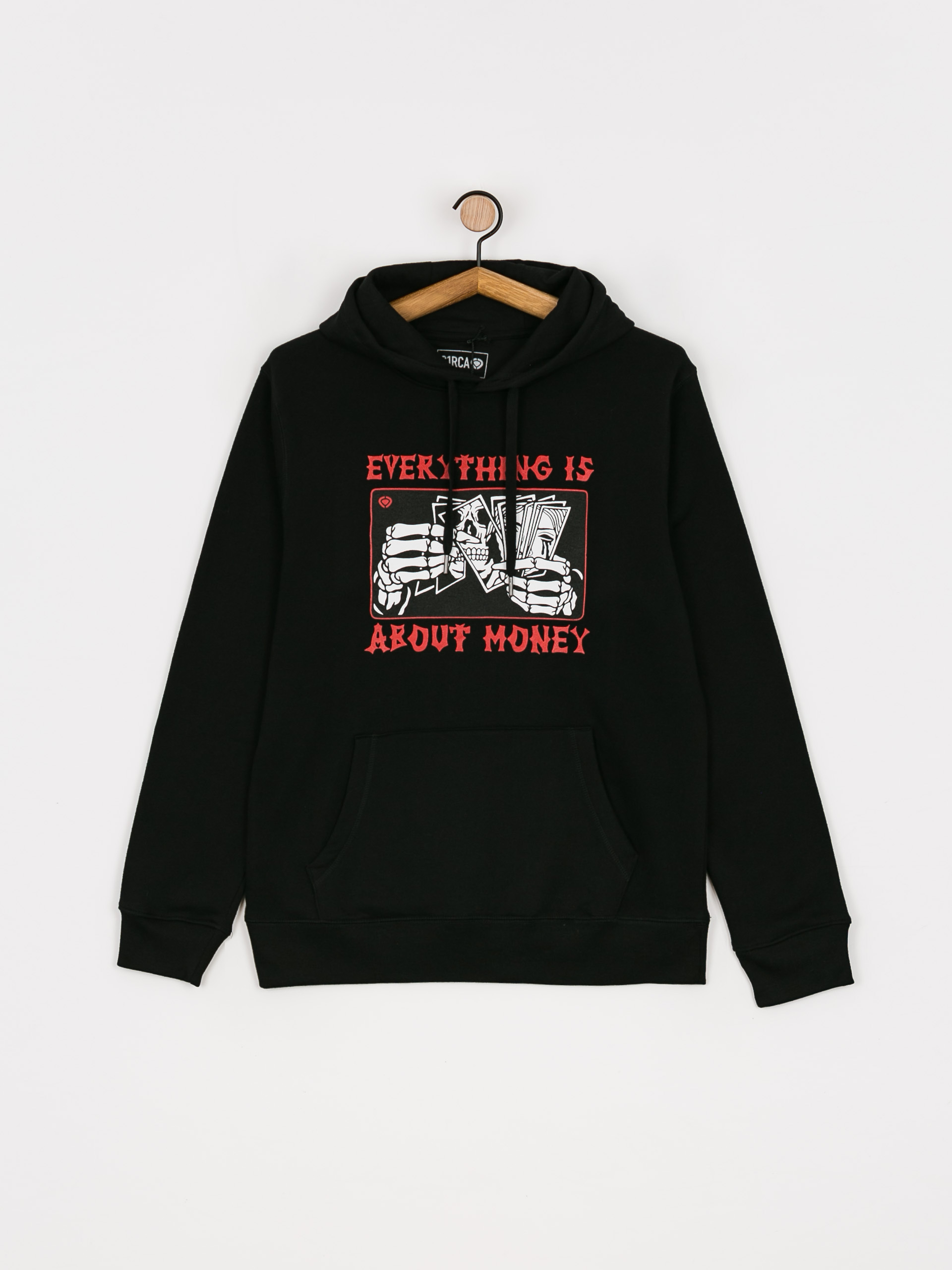 Mikina s kapucňou Circa Money HD (black)