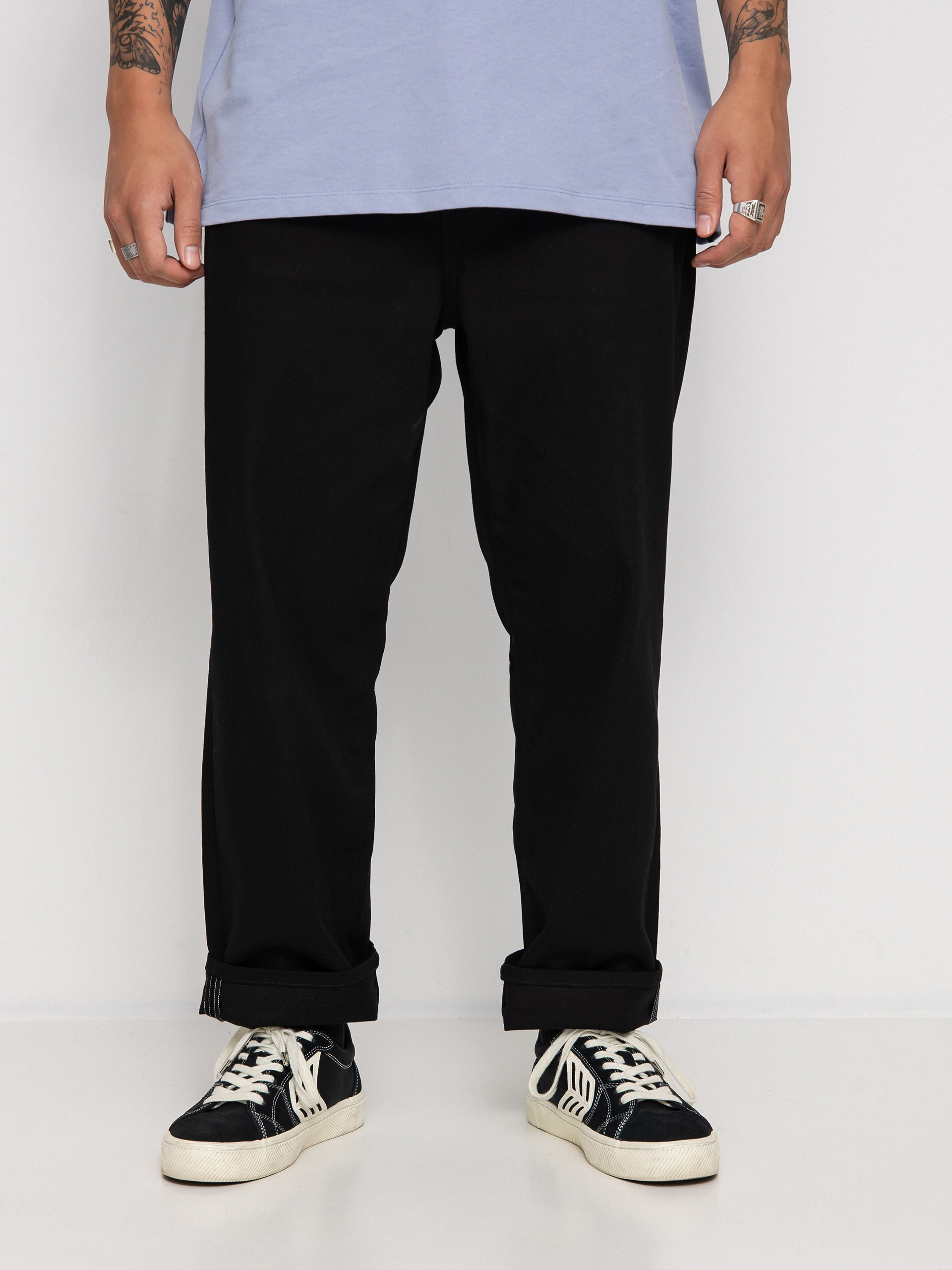 Nohavice Volcom Modown Tapered Denim (black on black)