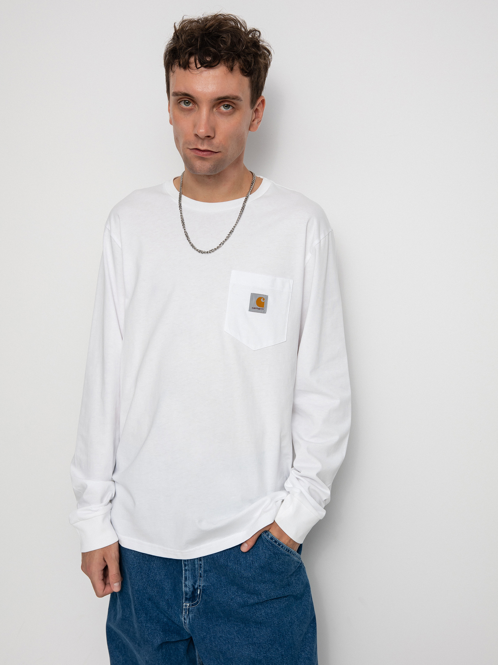 Triko Carhartt WIP Pocket (white)