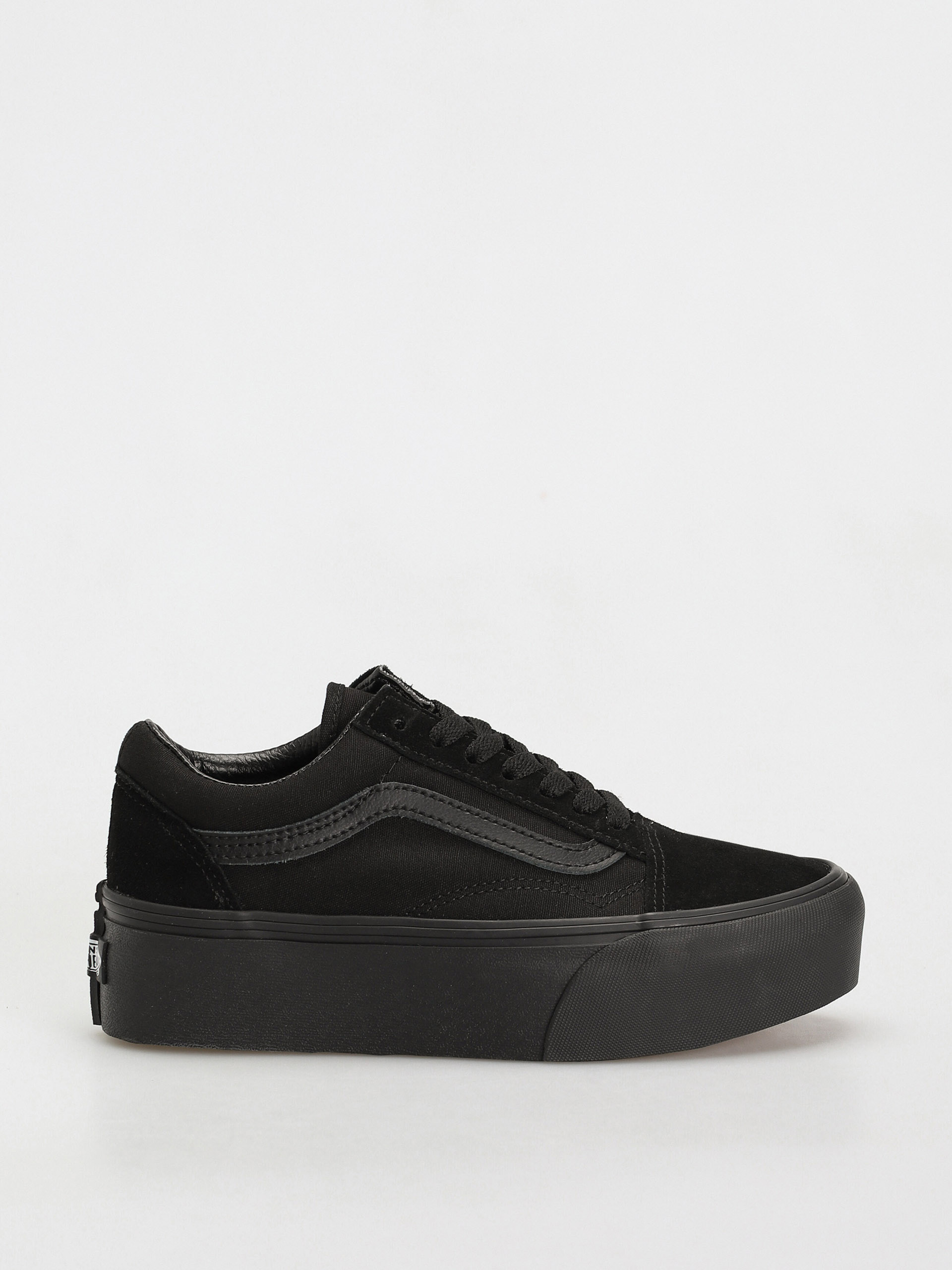 Topánky Vans Old Skool Stackform (suede/canvas black/black)