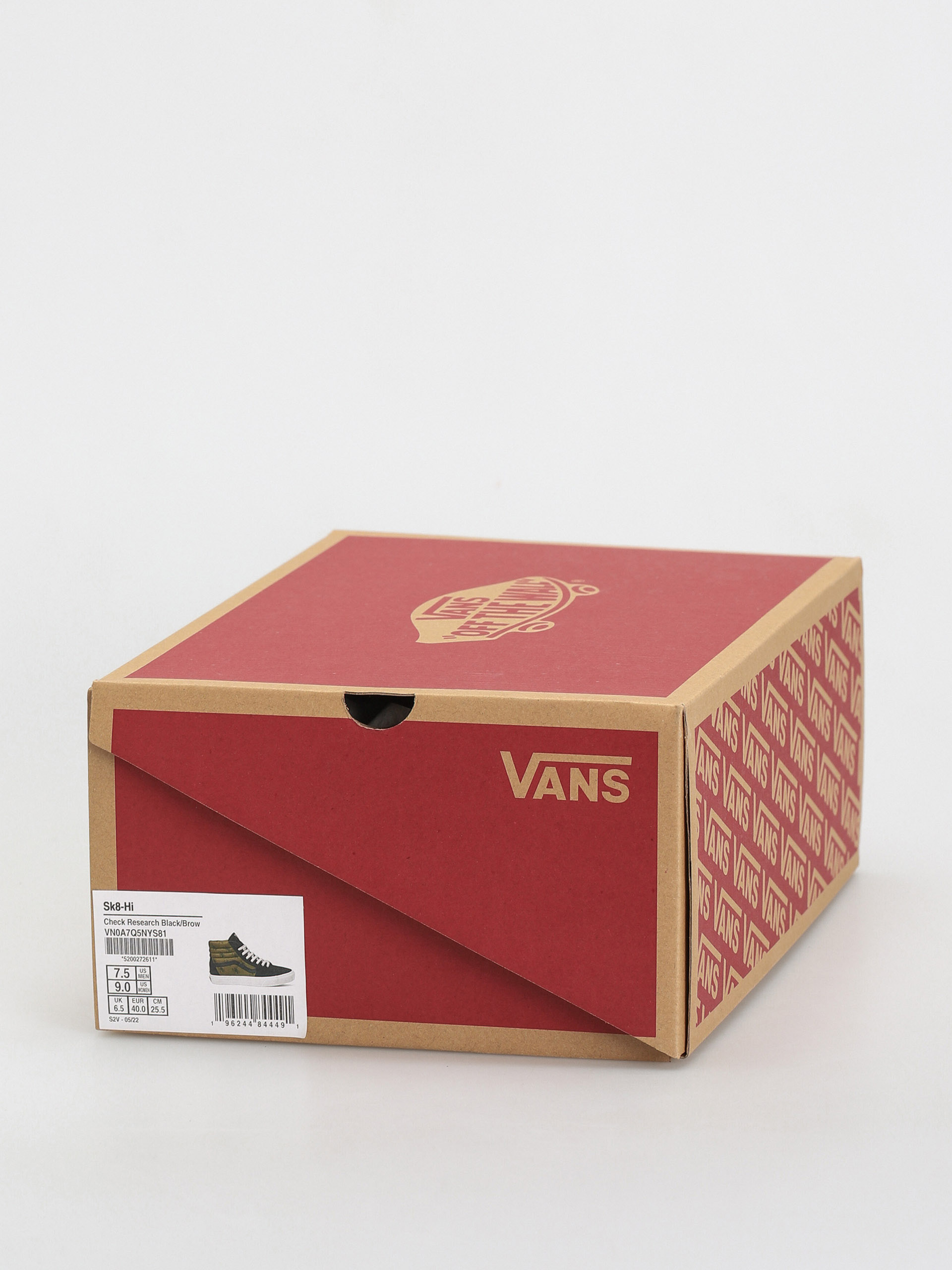 Topánky Vans Sk8 Hi (check research black/brown)