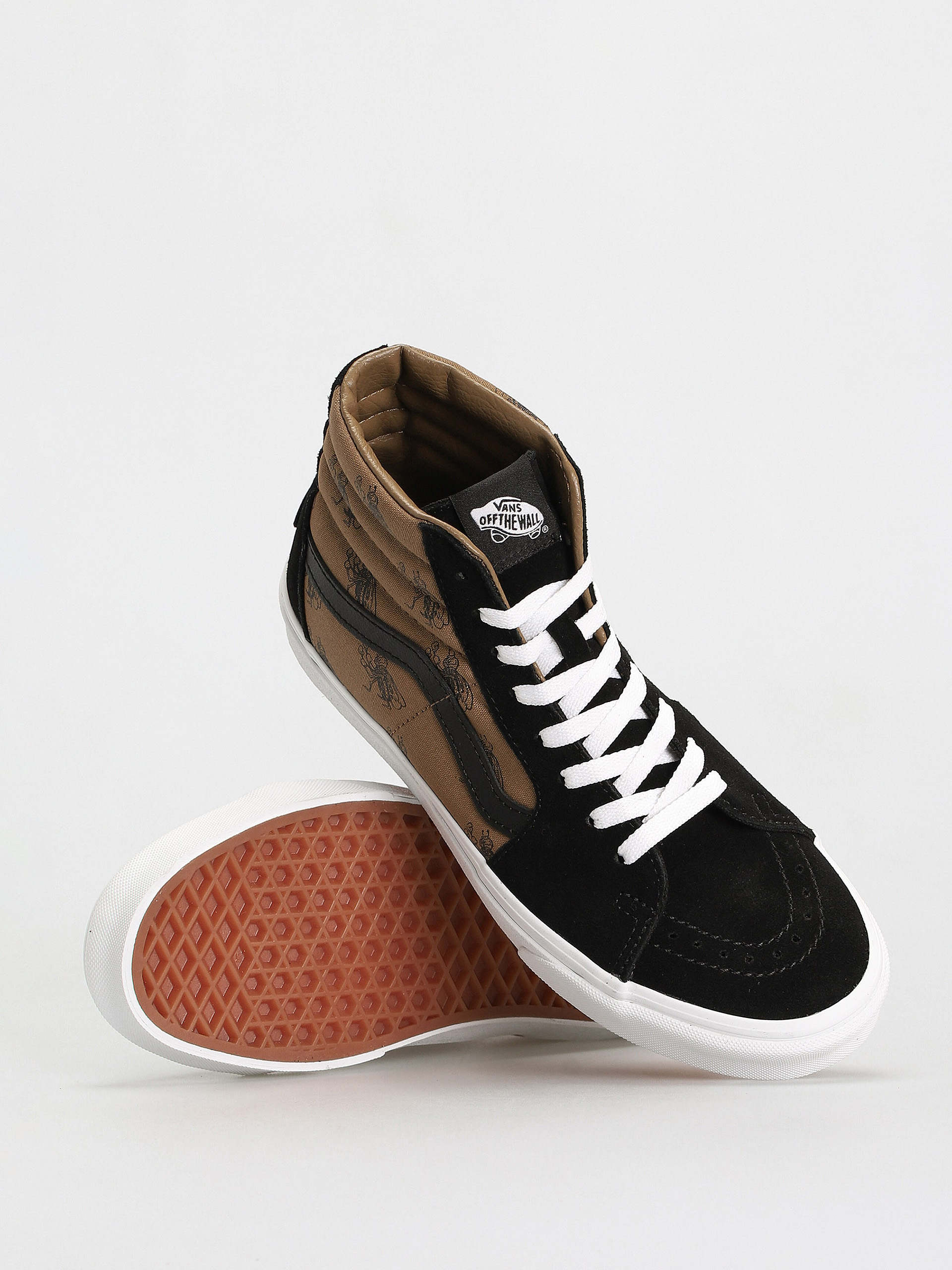 Topánky Vans Sk8 Hi (check research black/brown)