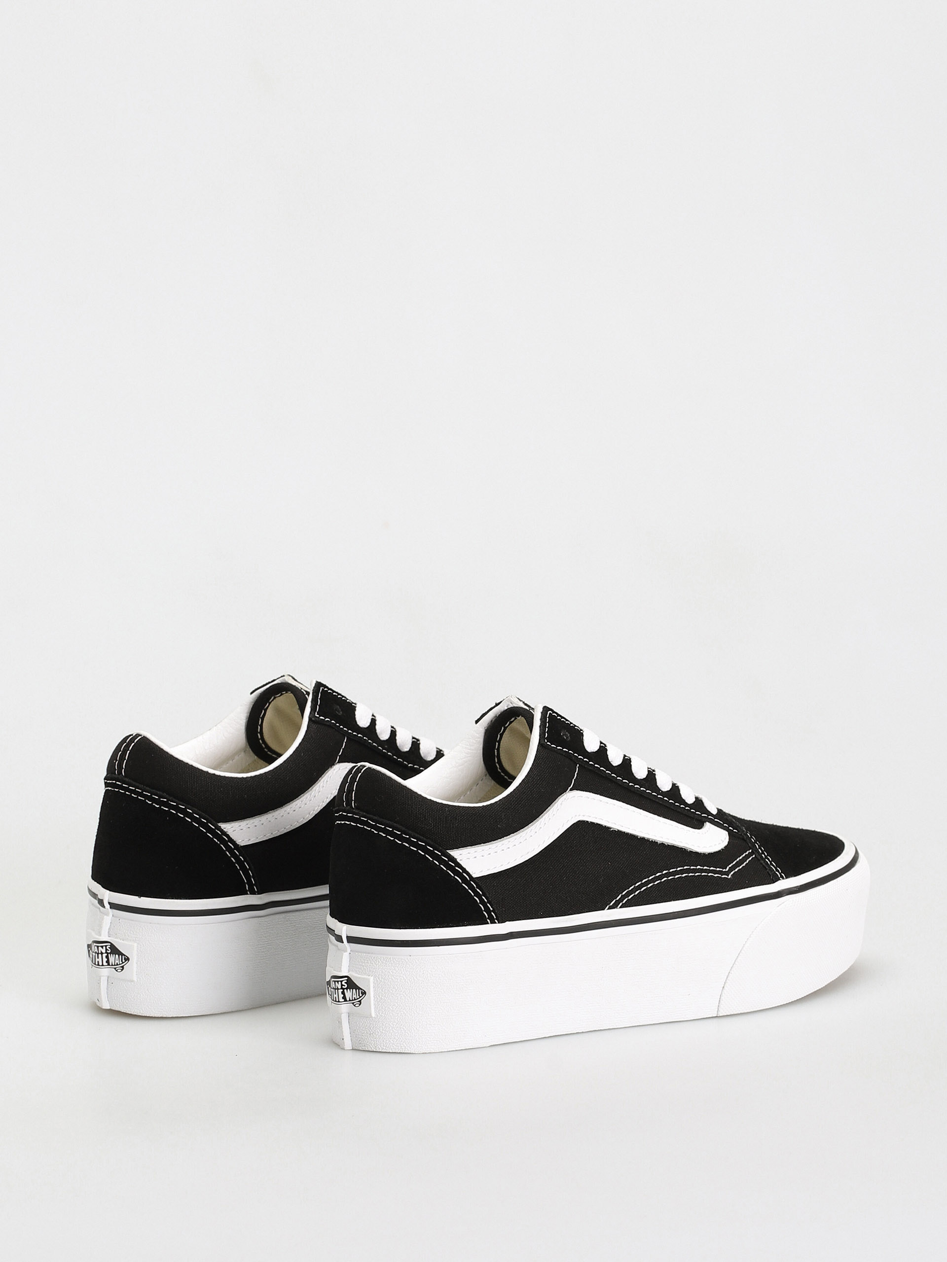 Topánky Vans Old Skool Stackform (suede/canvas black/true white)