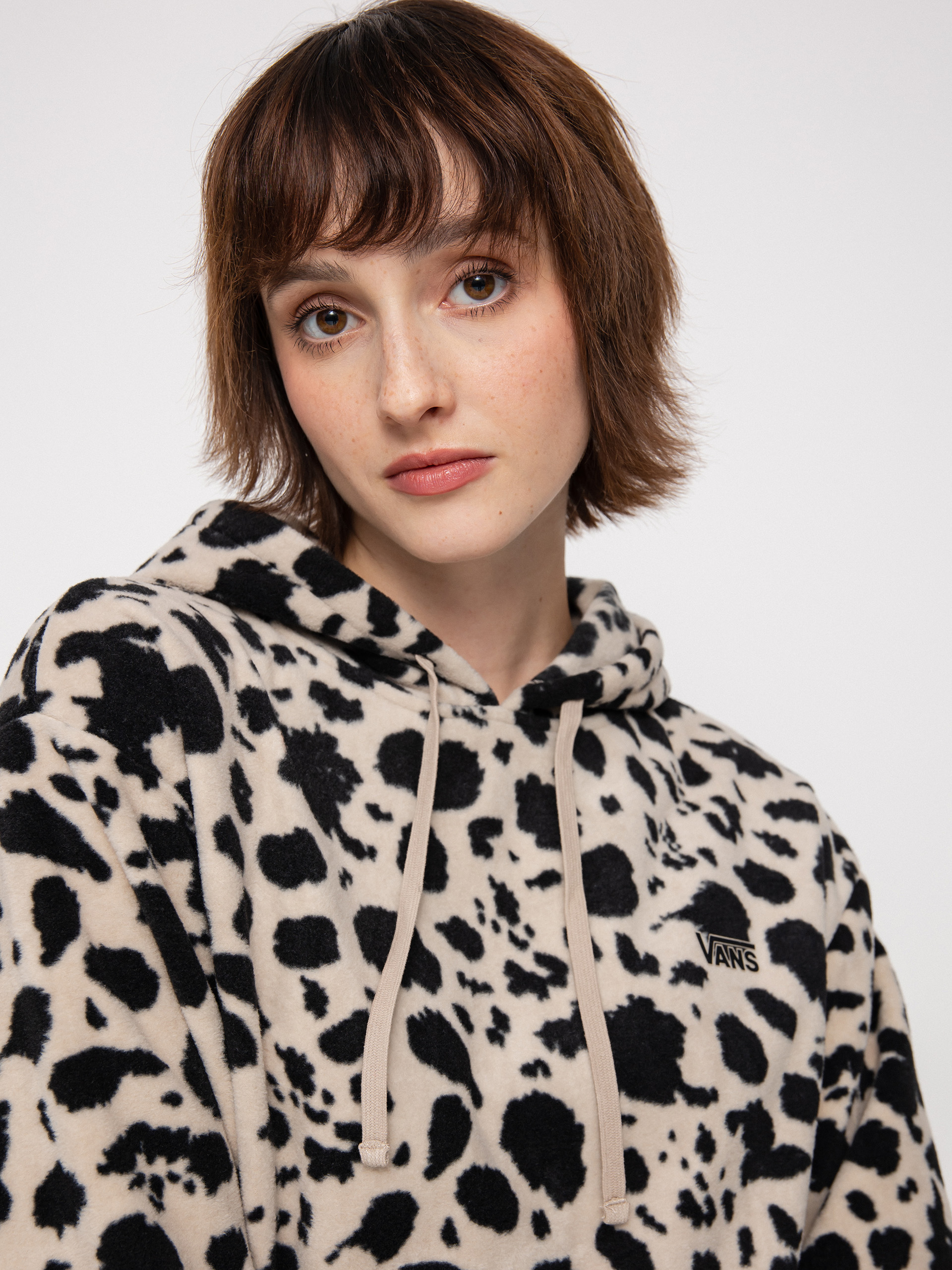 Mikina s kapucňou Vans Dotty Ls HD Wmn (dotty animal black)
