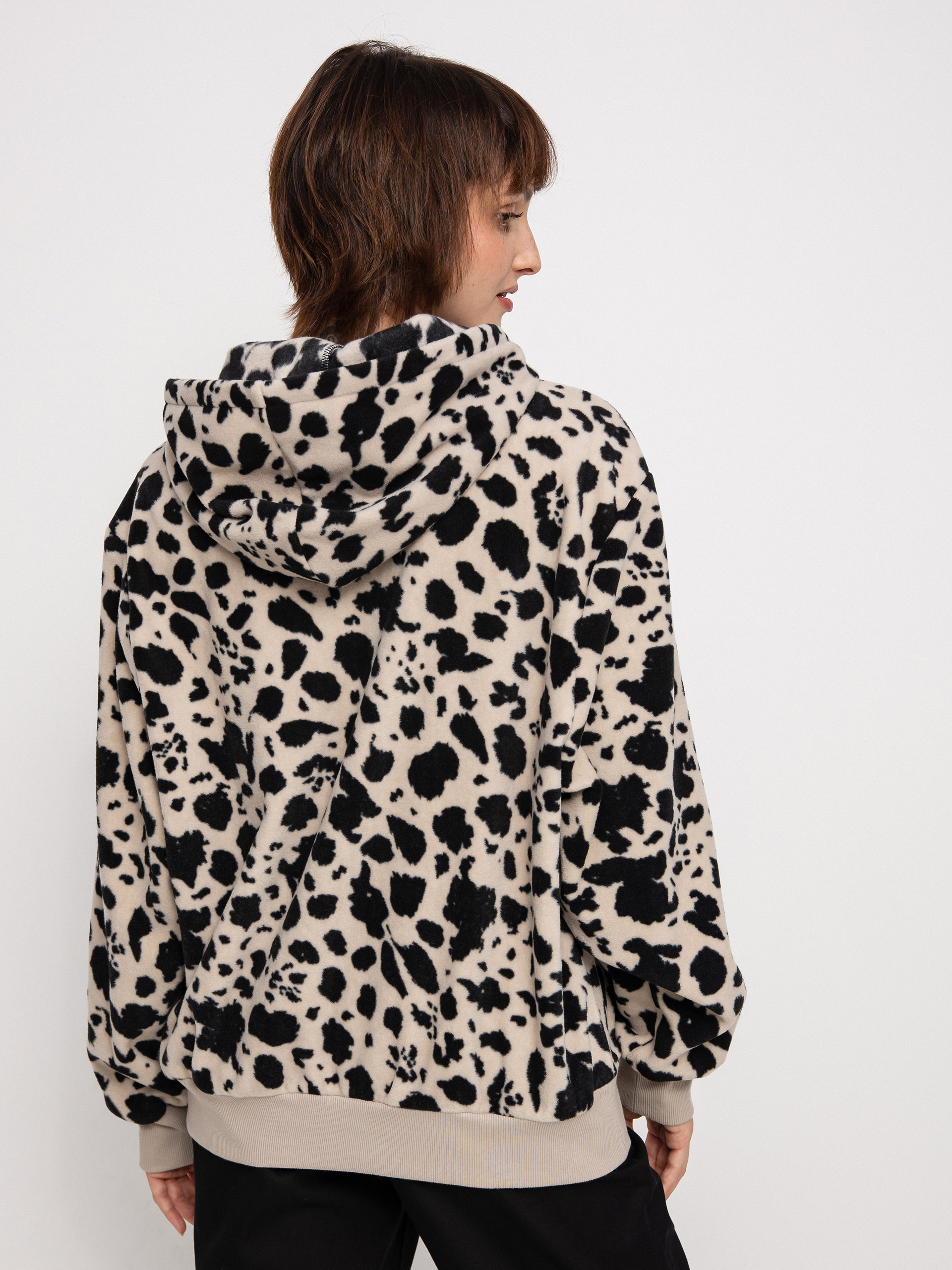 Mikina s kapucňou Vans Dotty Ls HD Wmn (dotty animal black)