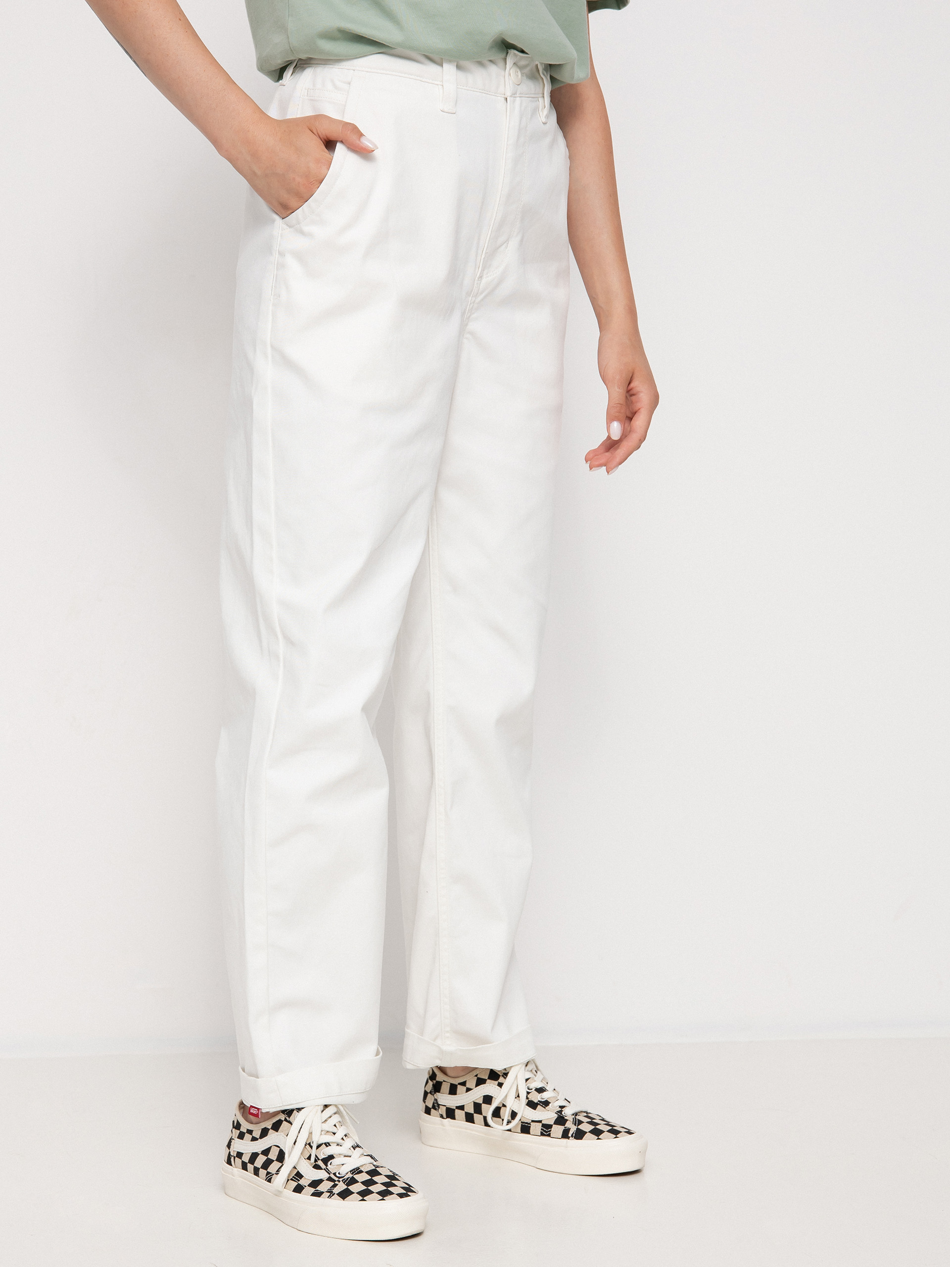 Nohavice Vans Authentic Chino Wmn (authentic marshmallow)