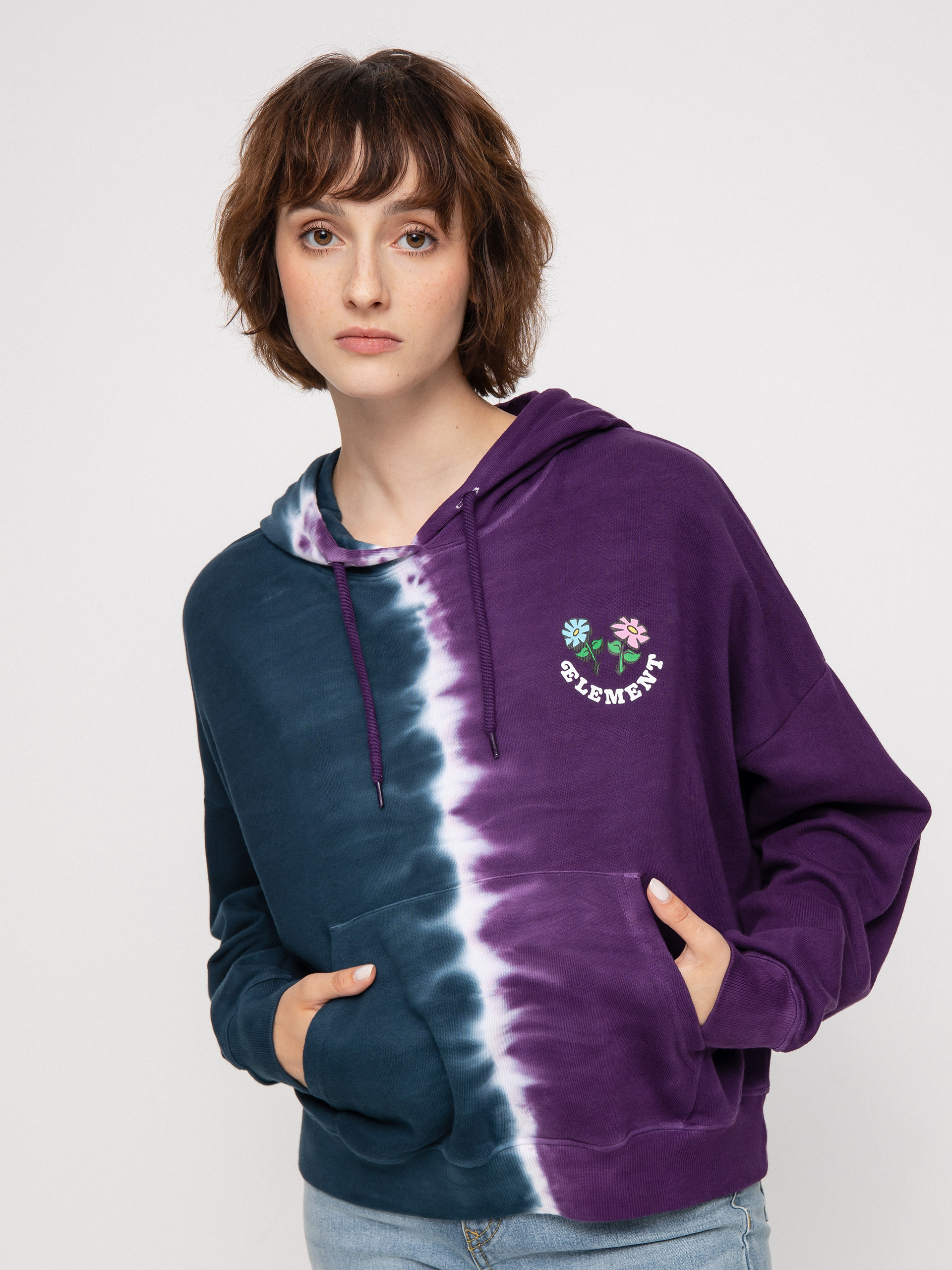Mikina s kapucňou Element Smile Tie Dye HD Wmn (vertical dye)