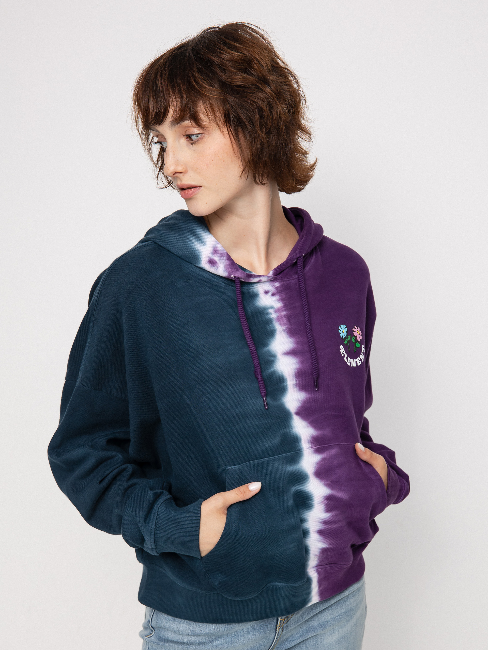 Mikina s kapucňou Element Smile Tie Dye HD Wmn (vertical dye)